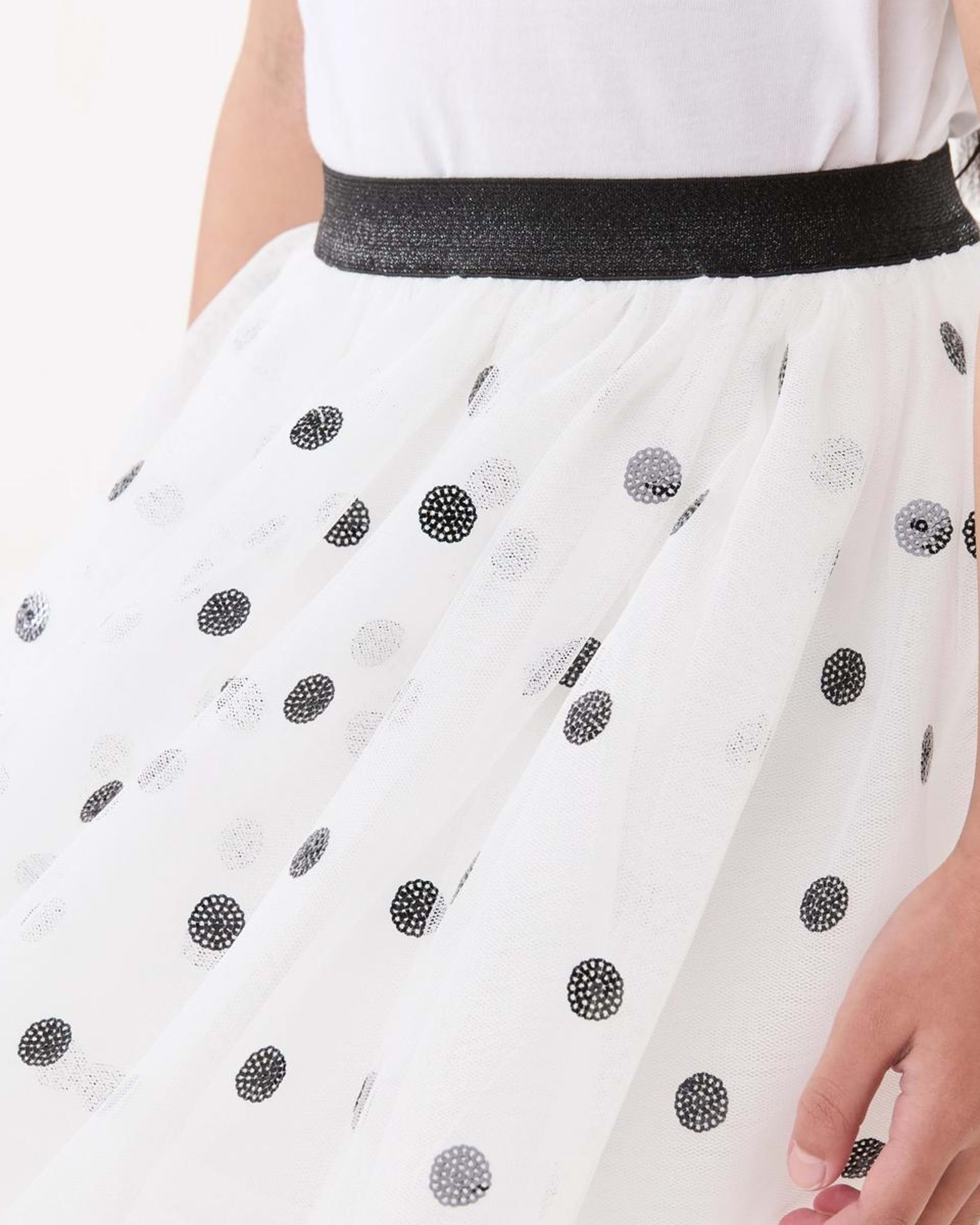 4 Tutu Skirt MAGICAL HAIL SPOTS WHITE, 4 of 6