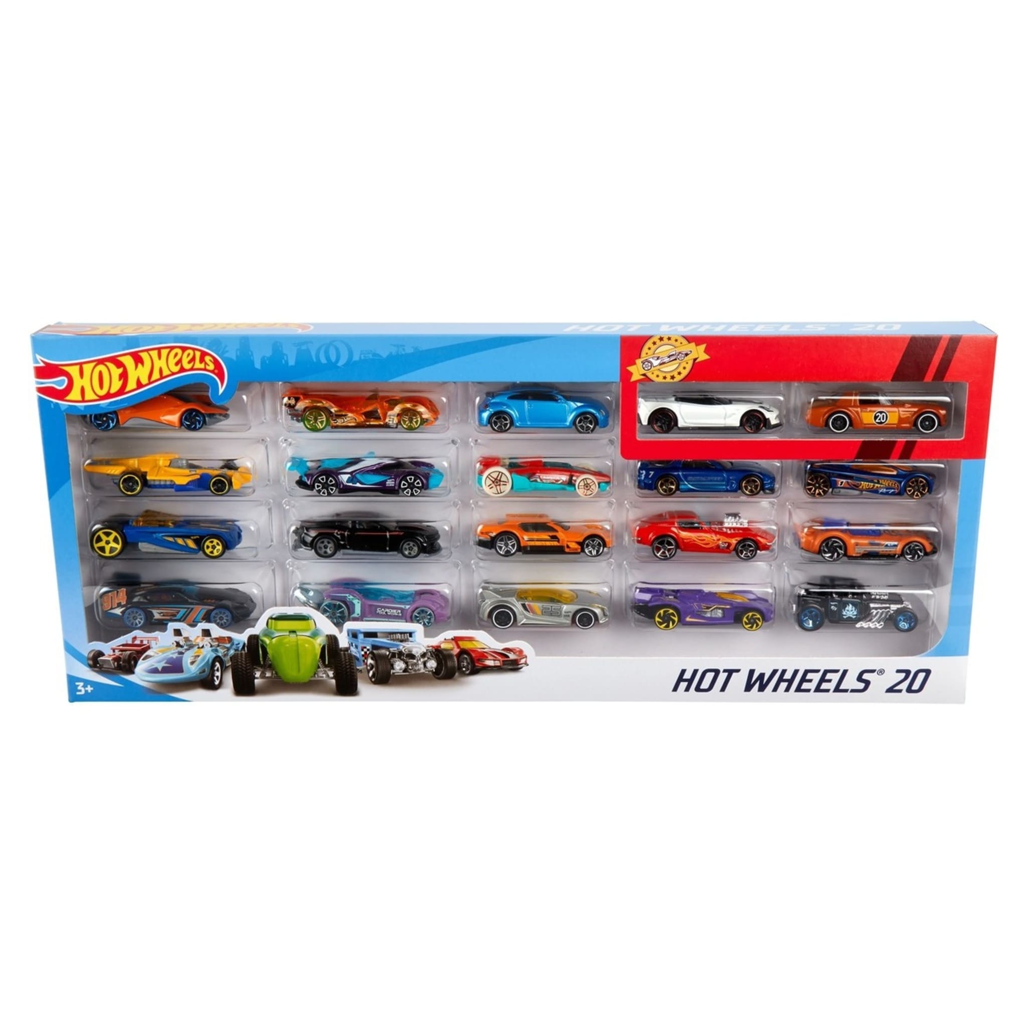 20 Pack Hot Wheels Essentials Basic Cars Set Kmart