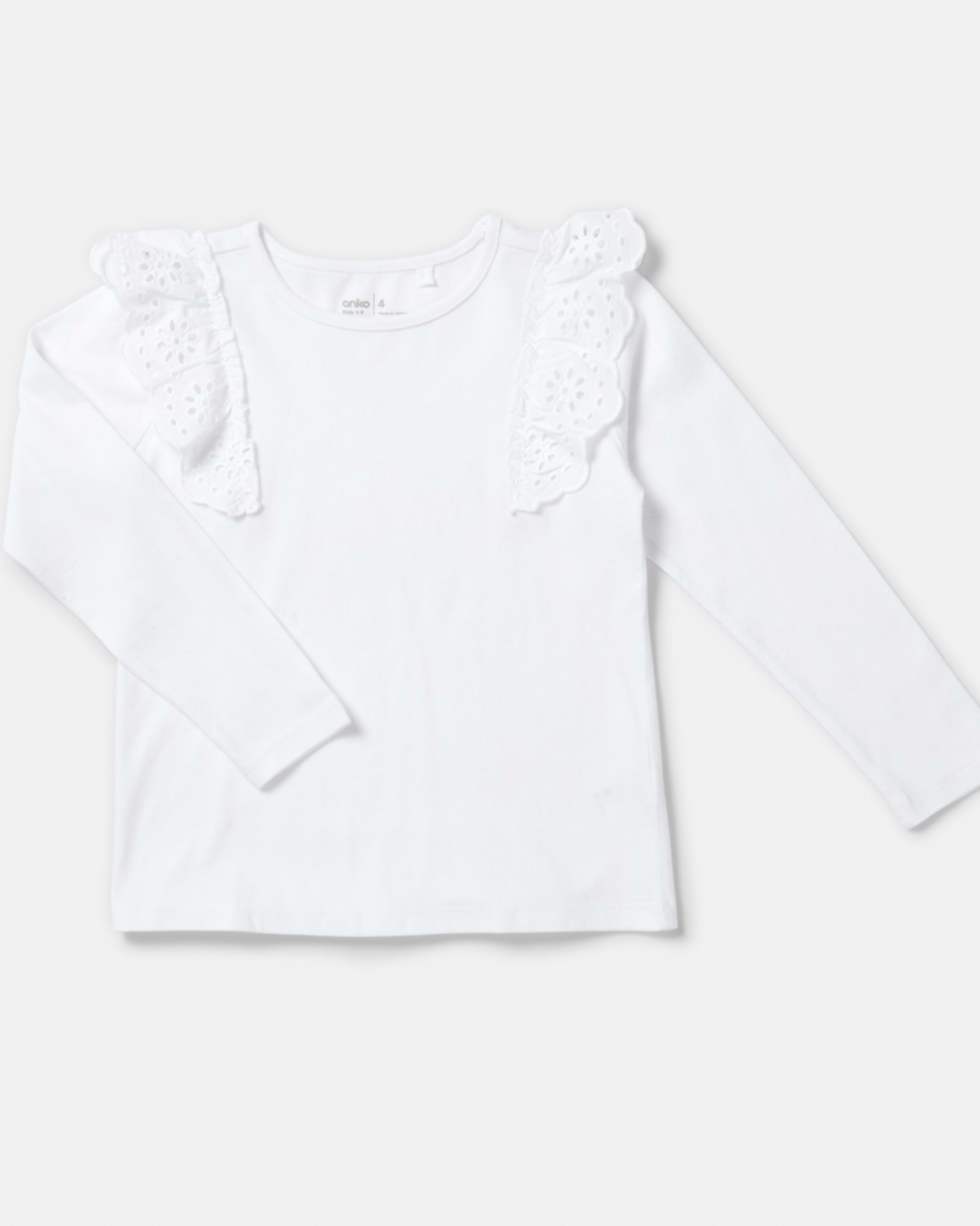 7 Broderie Trim Top White, 7 of 8