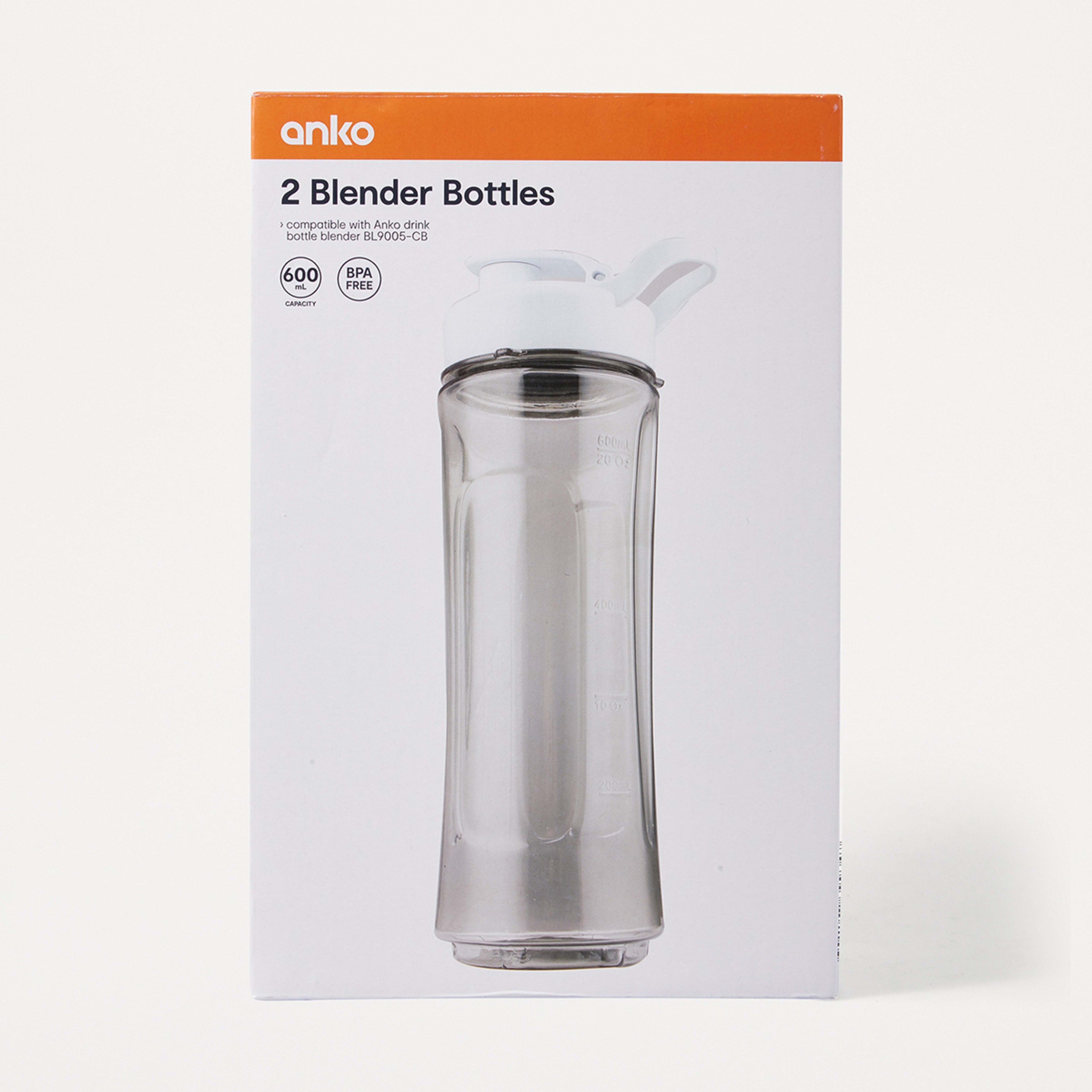 8 2 Pack Blender Bottles - White, 8 of 9