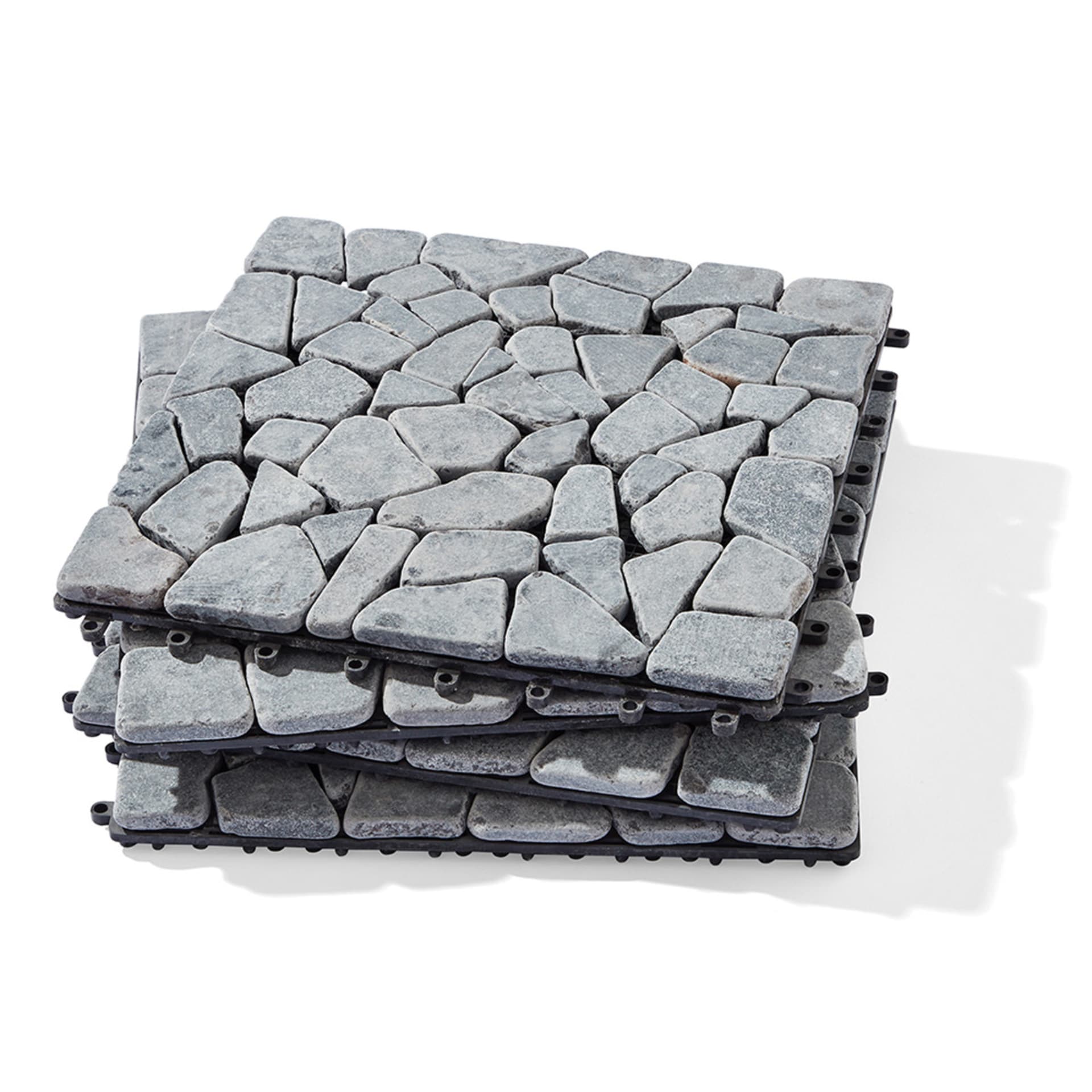 4 Pack Grey Stone Decking Tiles Kmart