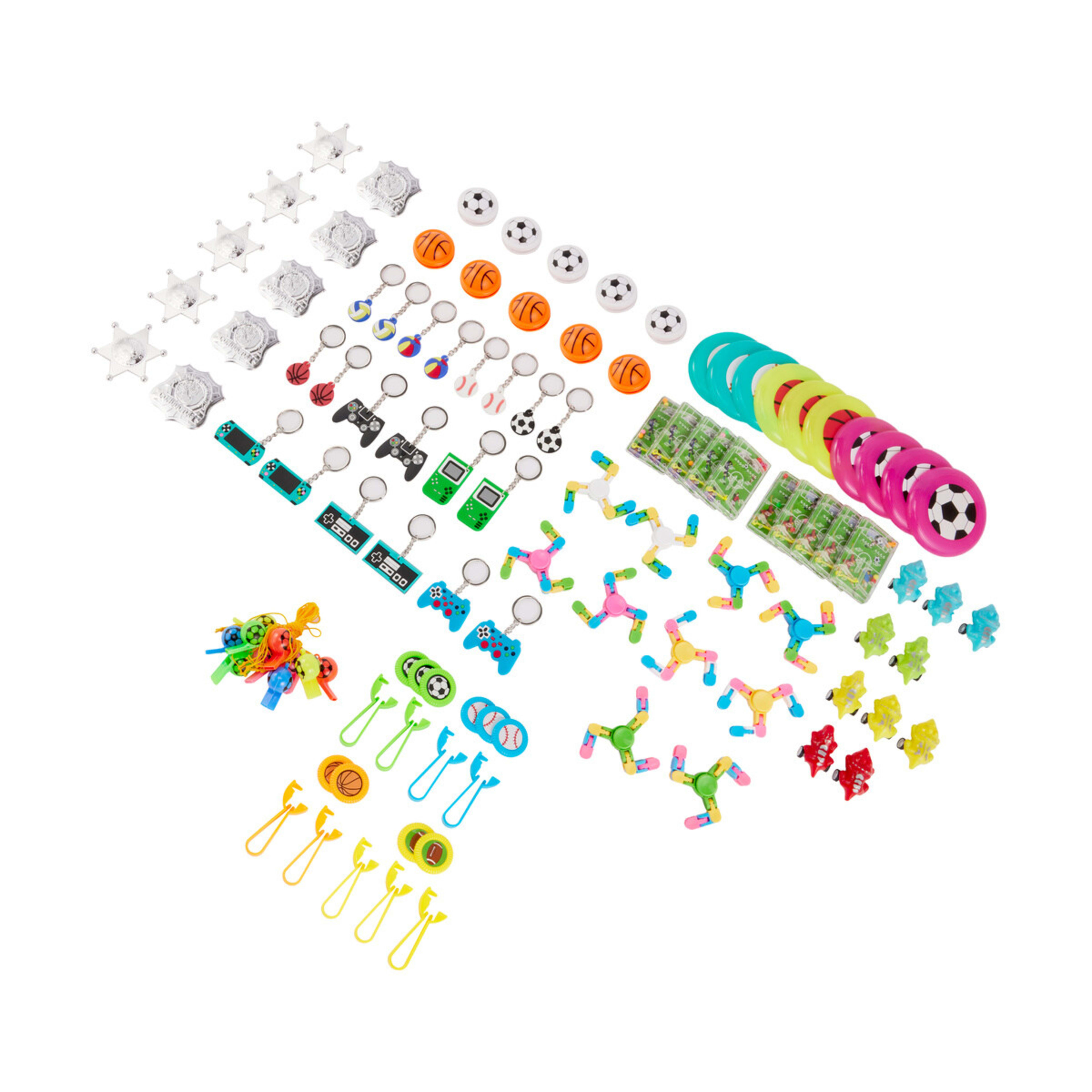 3 100 Piece Sporty Players Party Favour Pack, 3 of 10