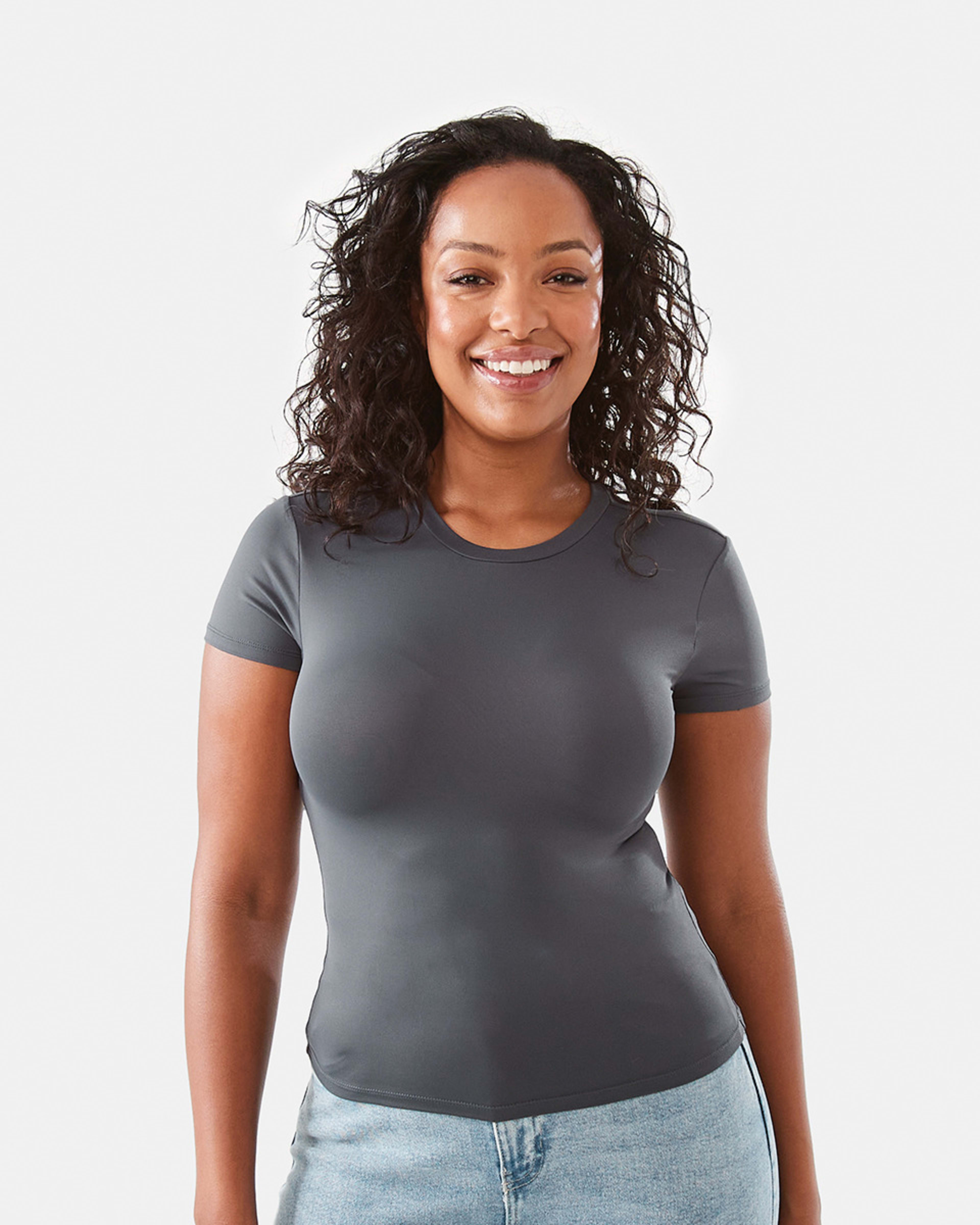 2 Short Sleeve Luxe T-shirt Lead Grey, 2 of 6