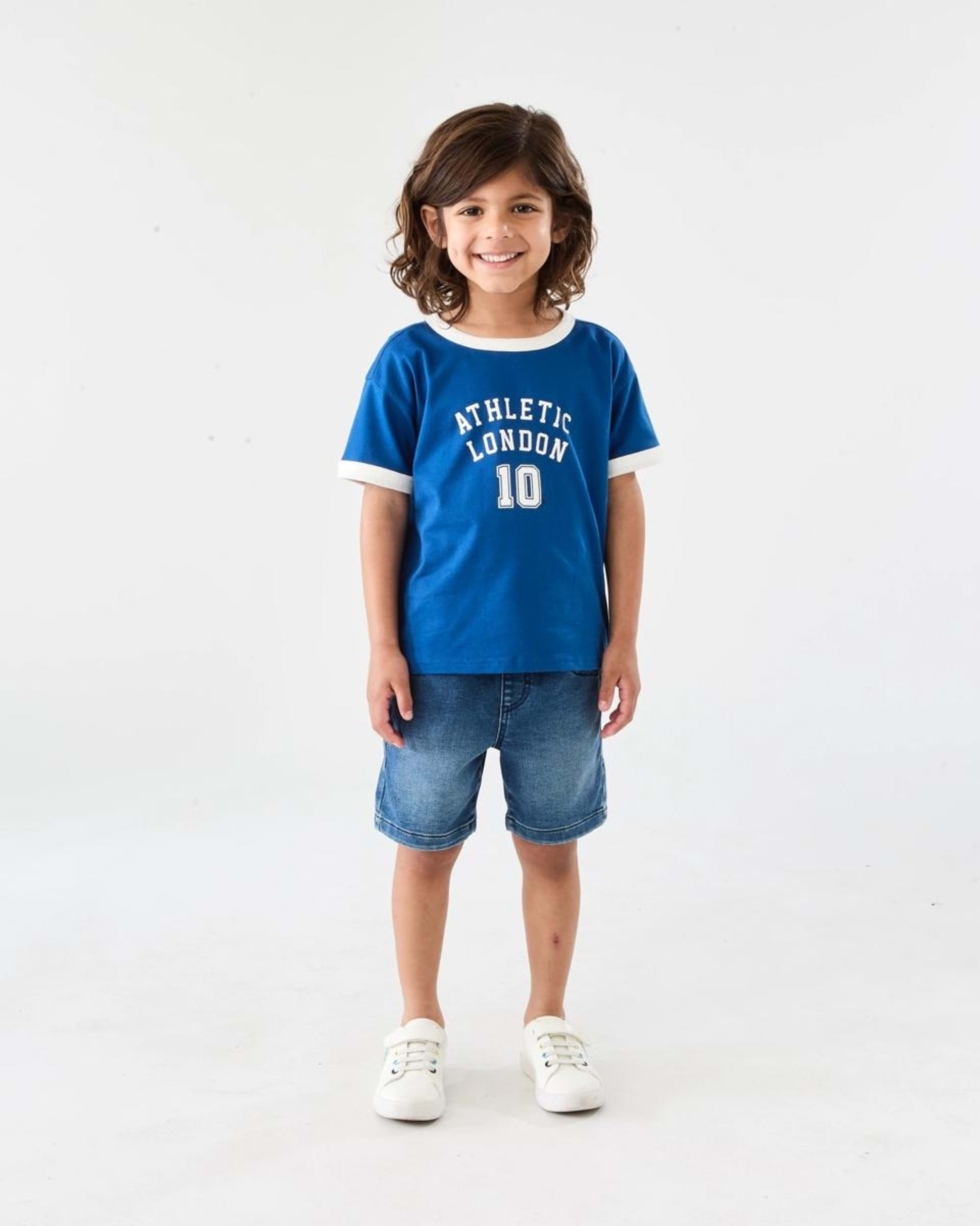 5 Ringer T-shirt Blu Varsit, 5 of 6