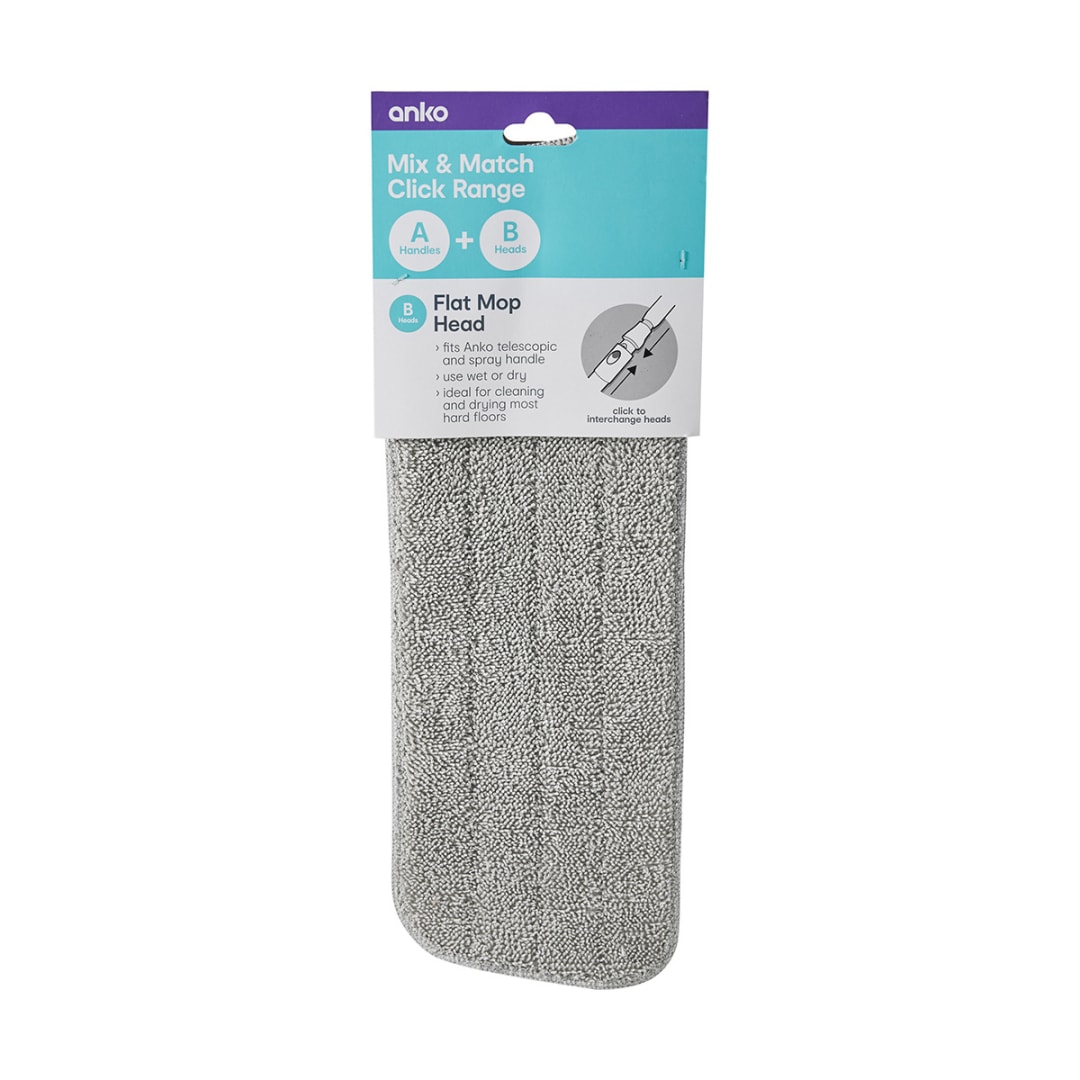 Flat Mop Head Mix & Match Click Range Kmart