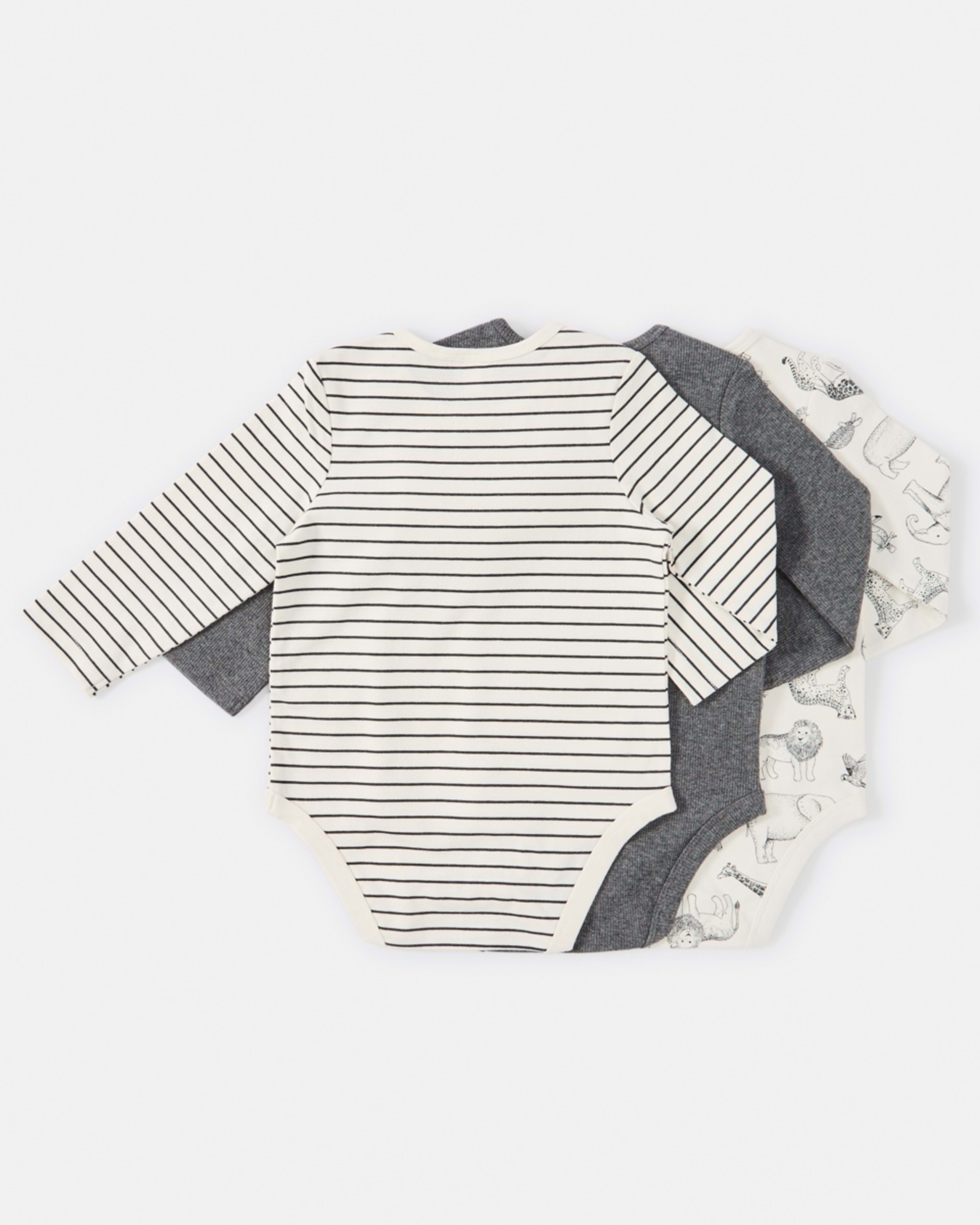2 3 Pack Bodysuits Bge Safari, 2 of 8