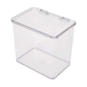 Clear Tall Square Container with Lid