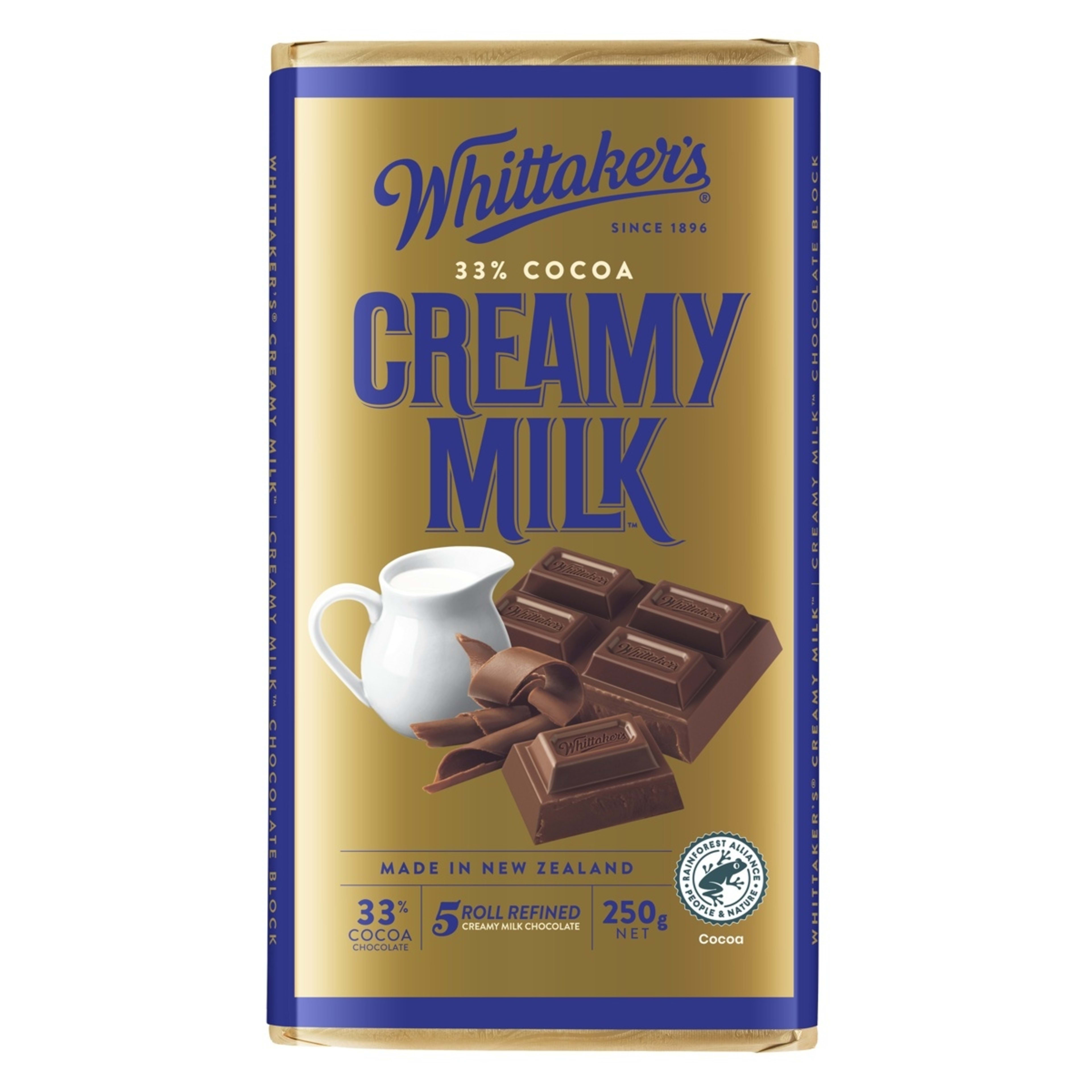 1 Whittakker's Creamy Milk Chocolate 250g