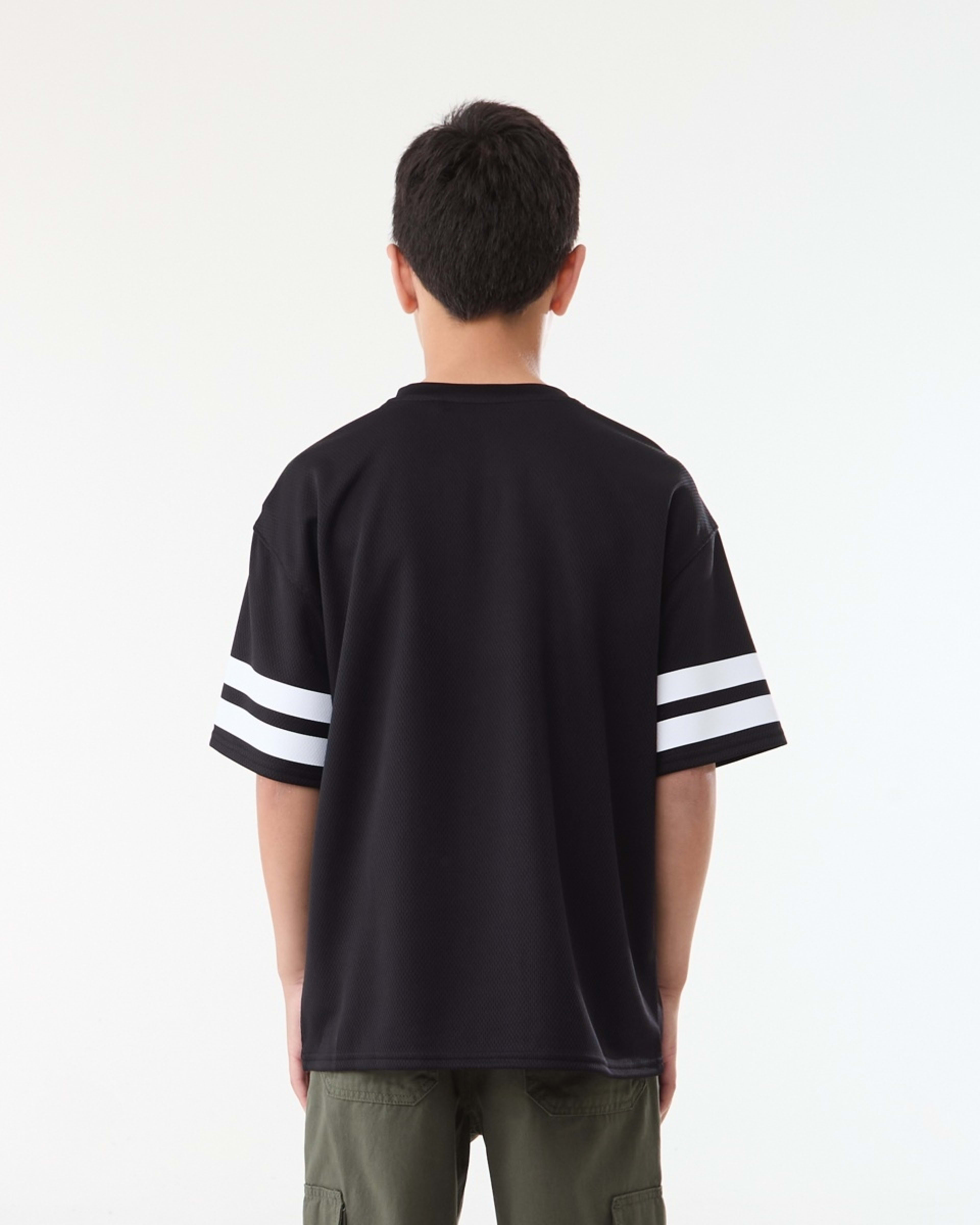2 Short Sleeve Oversized Mesh T-shirt JERSEY 02 BLACK, 2 of 6
