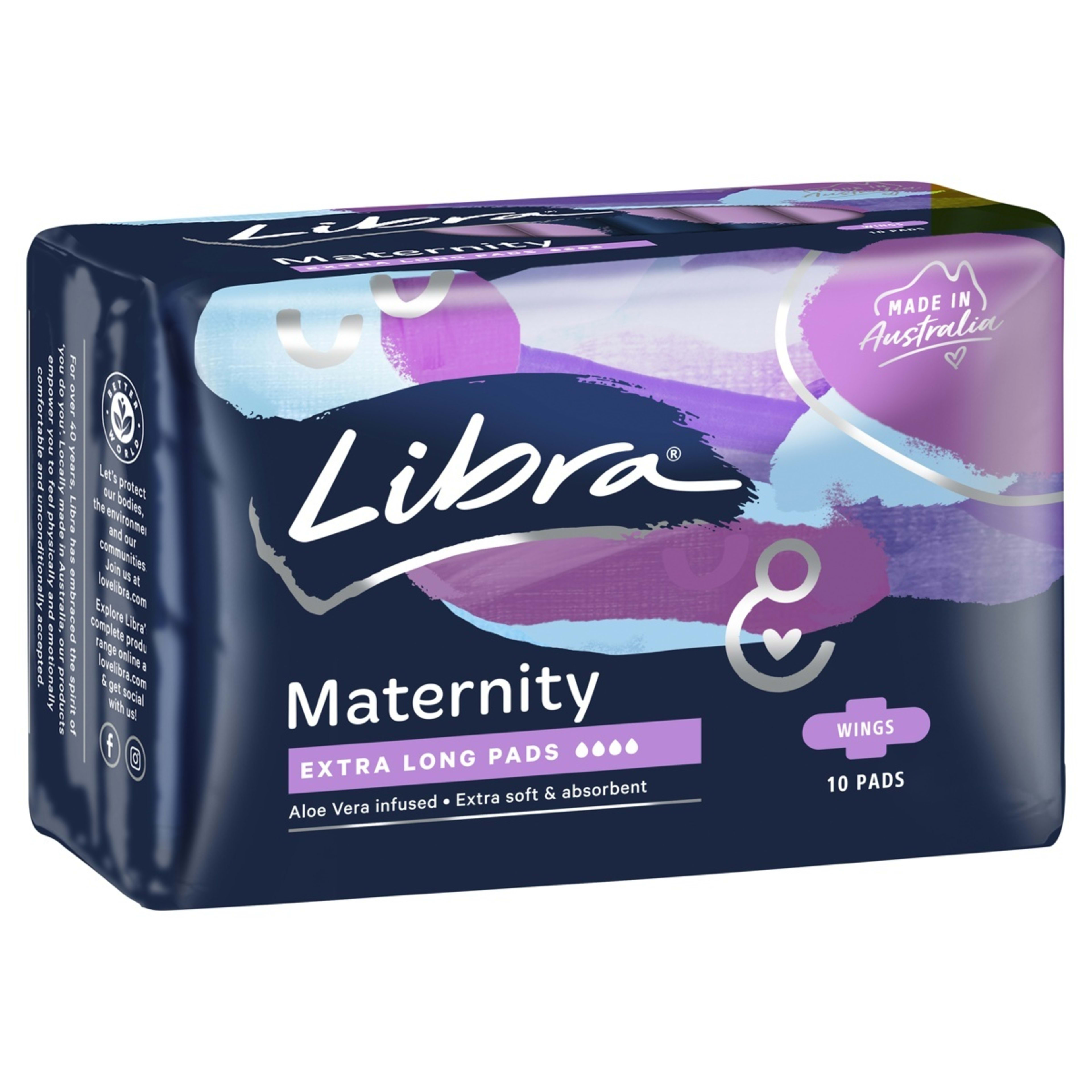 1 Libra 10 Pack Maternity Extra Long Pads