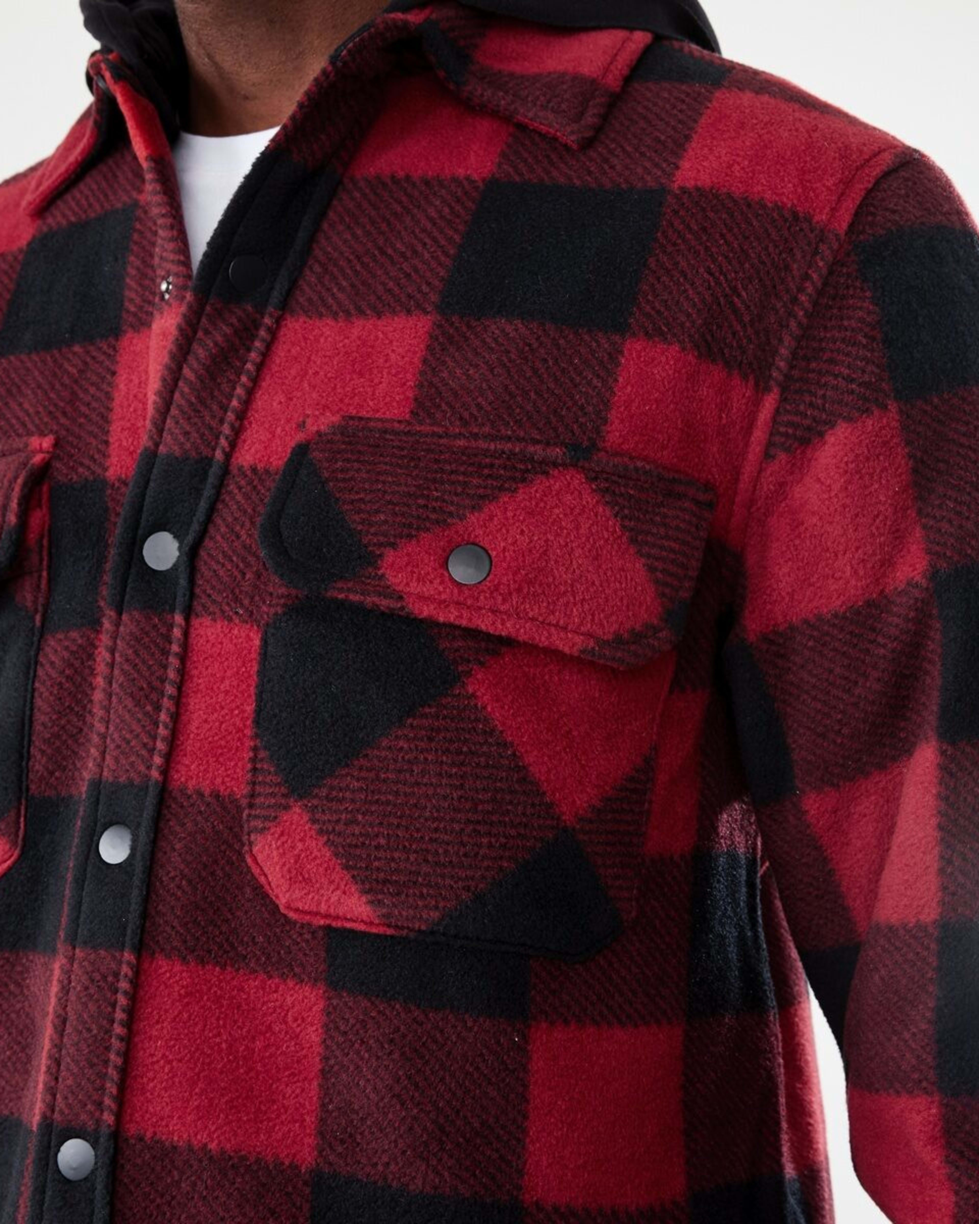 7 Workwear Padded Industrial Jacket Red Check, 7 of 8