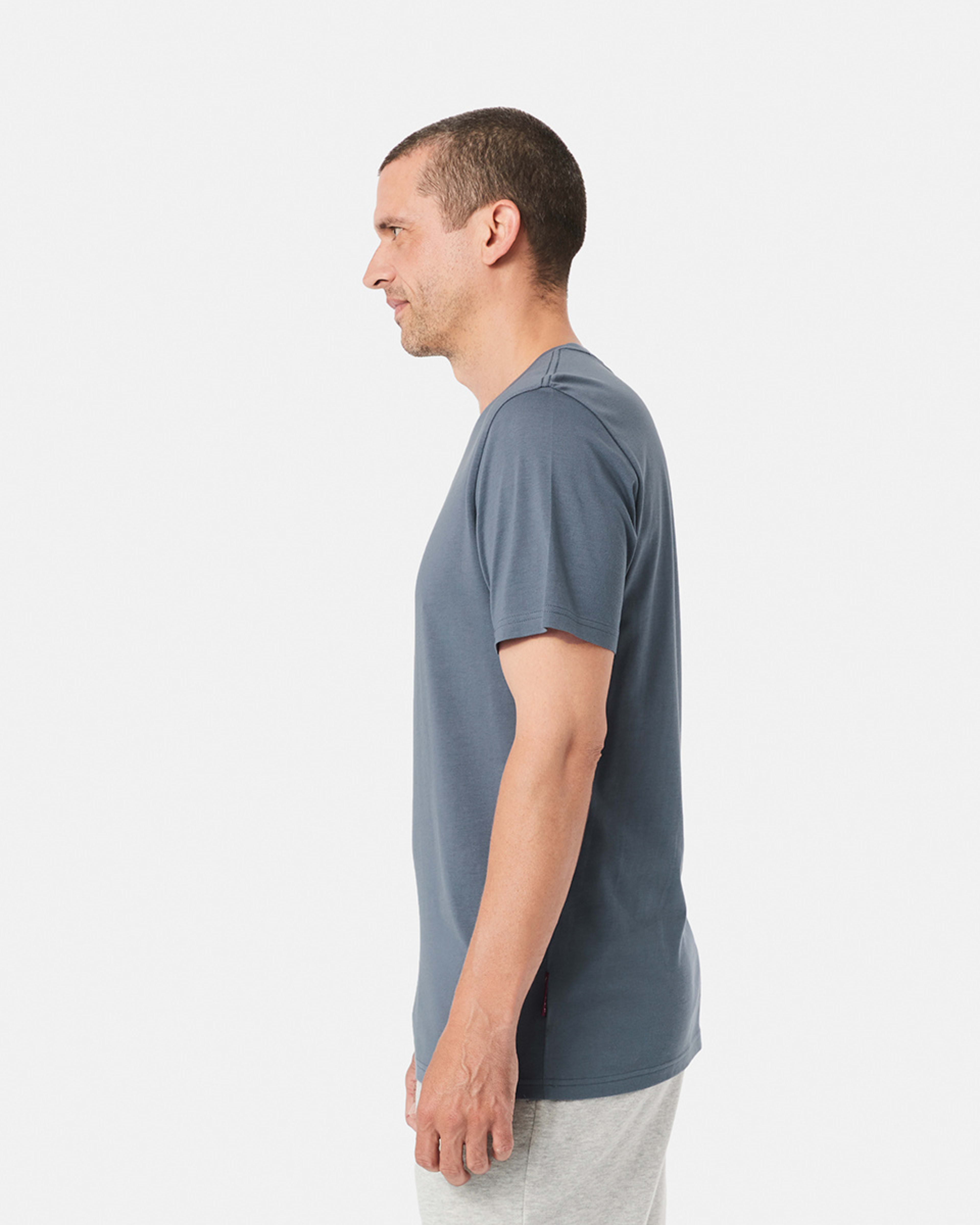 2 Short Sleeve Modal Blend Sleep Top Blu Grisle, 2 of 4