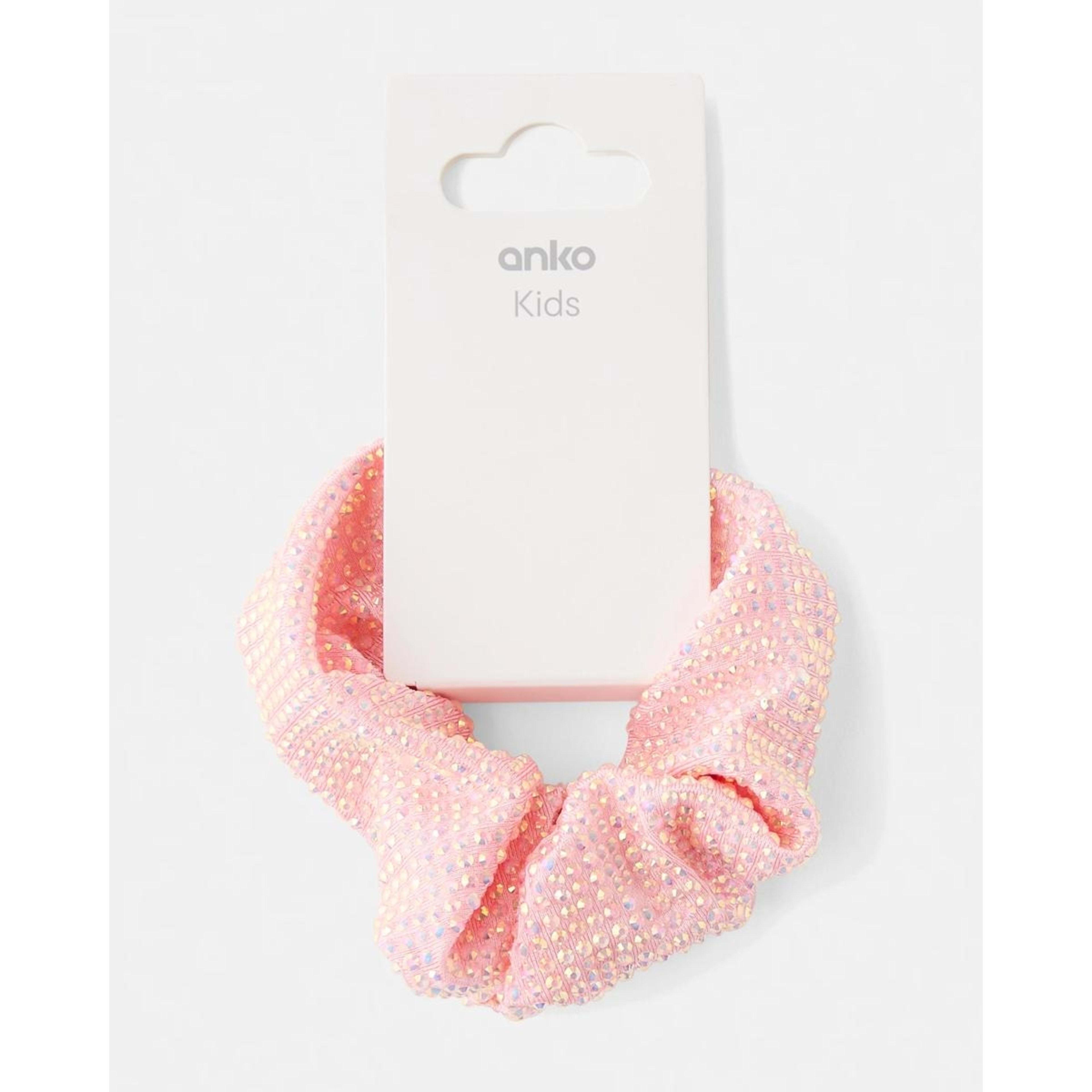 3 Diamante Hair Scrunchie - Pink, 3 of 3