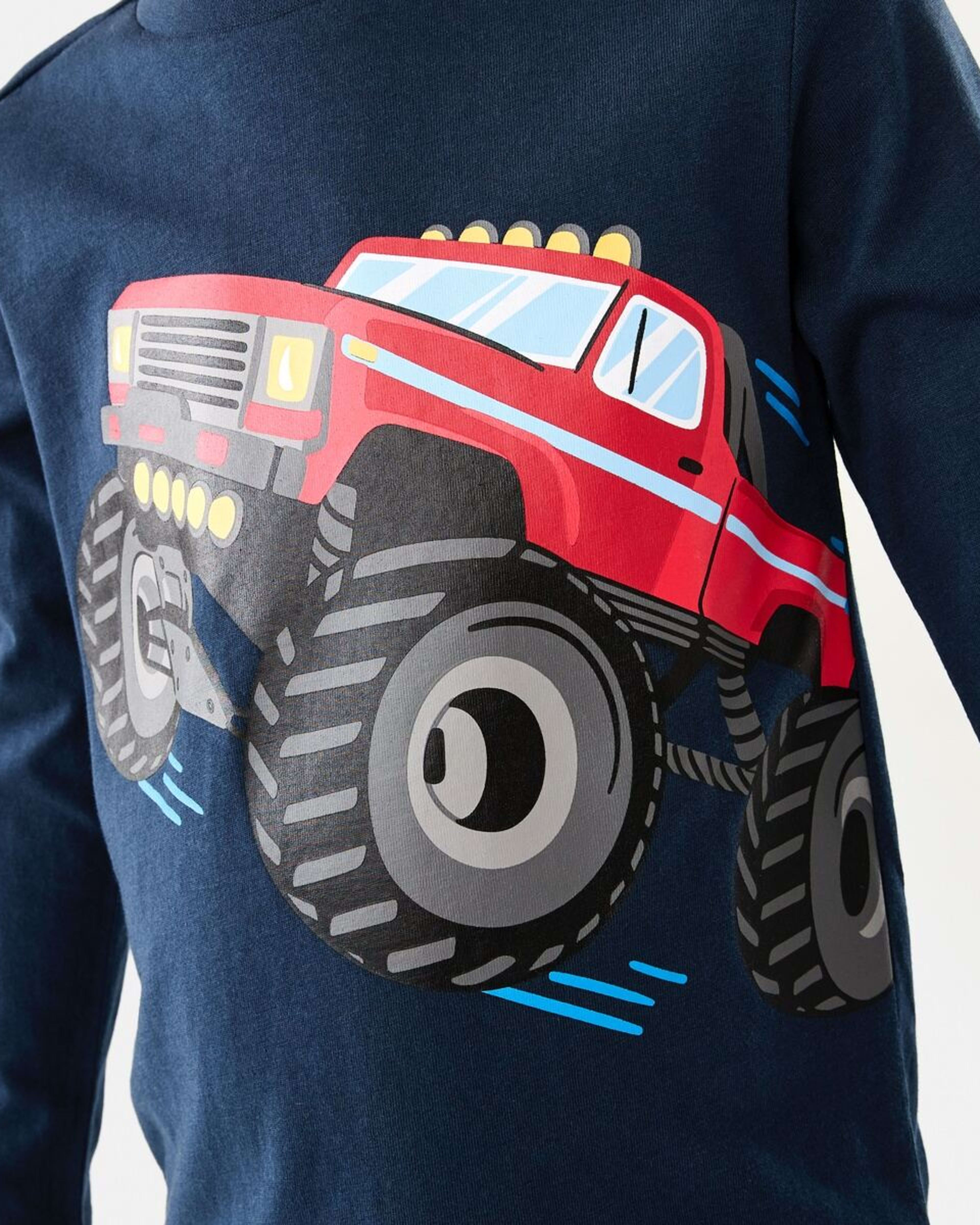 3 Long Sleeve Print T-shirt Blu Monste, 3 of 9