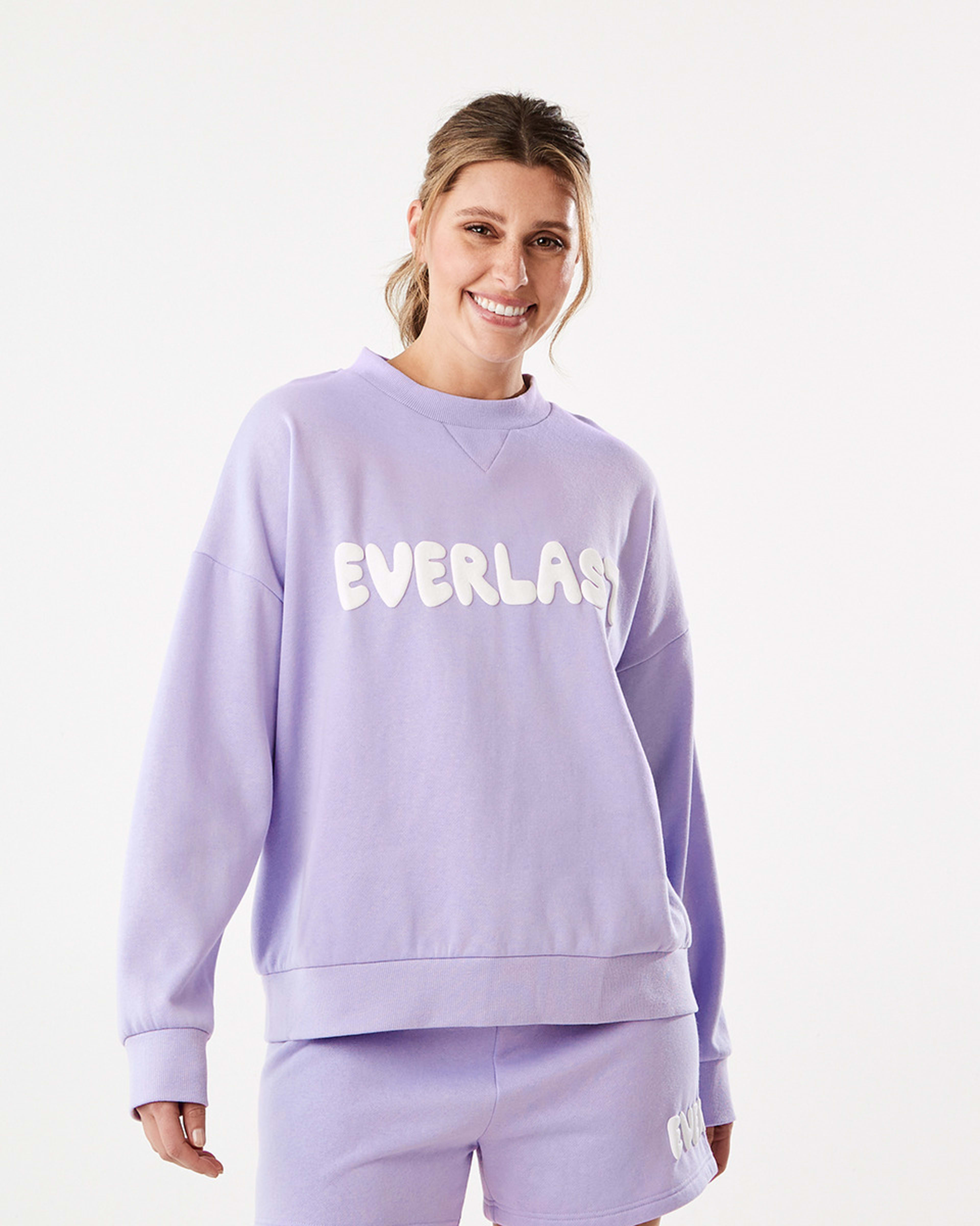 Active Everlast Womens Oversized Crew Neck Sweatshirt Kmart