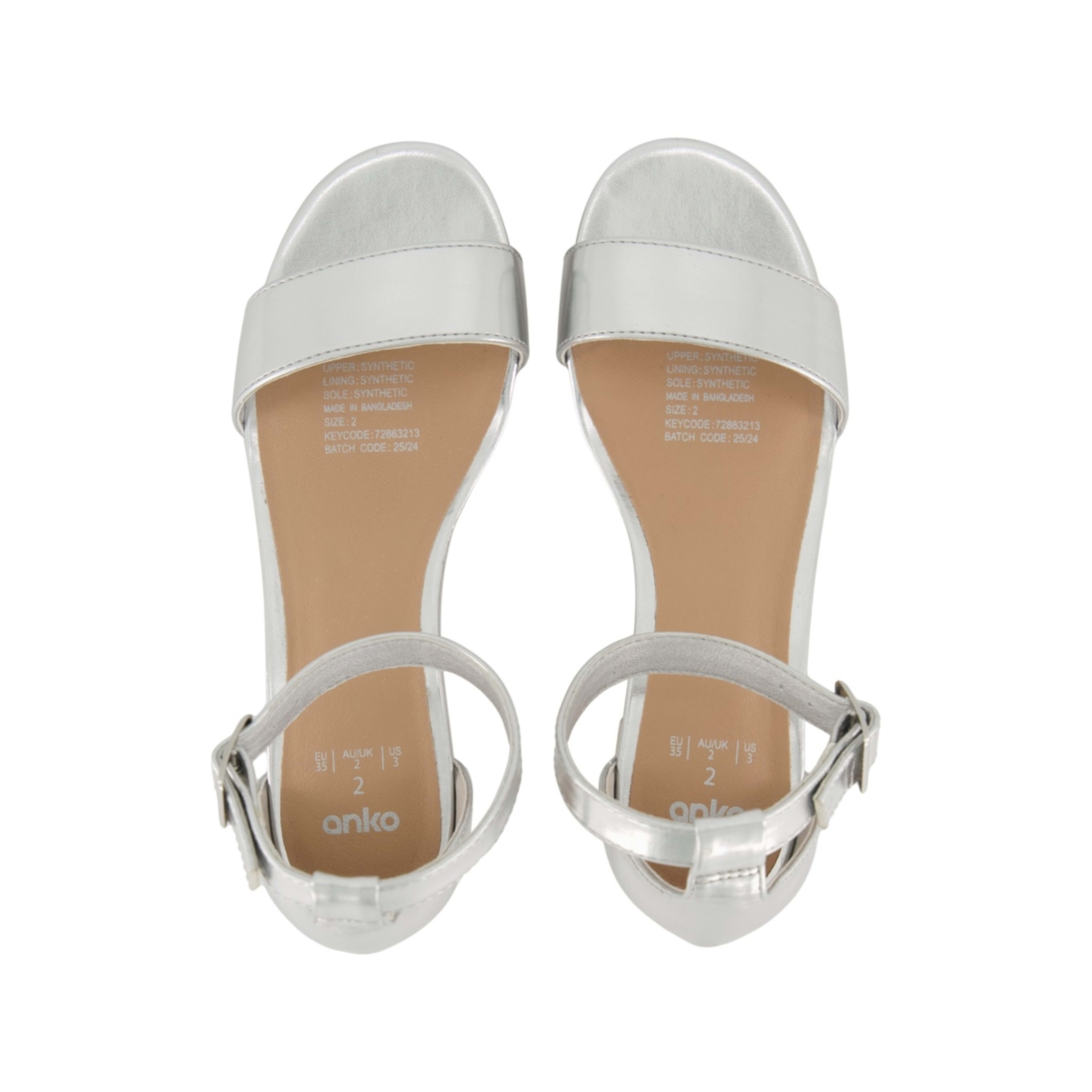 3 Senior Sandals Silver, 3 of 4