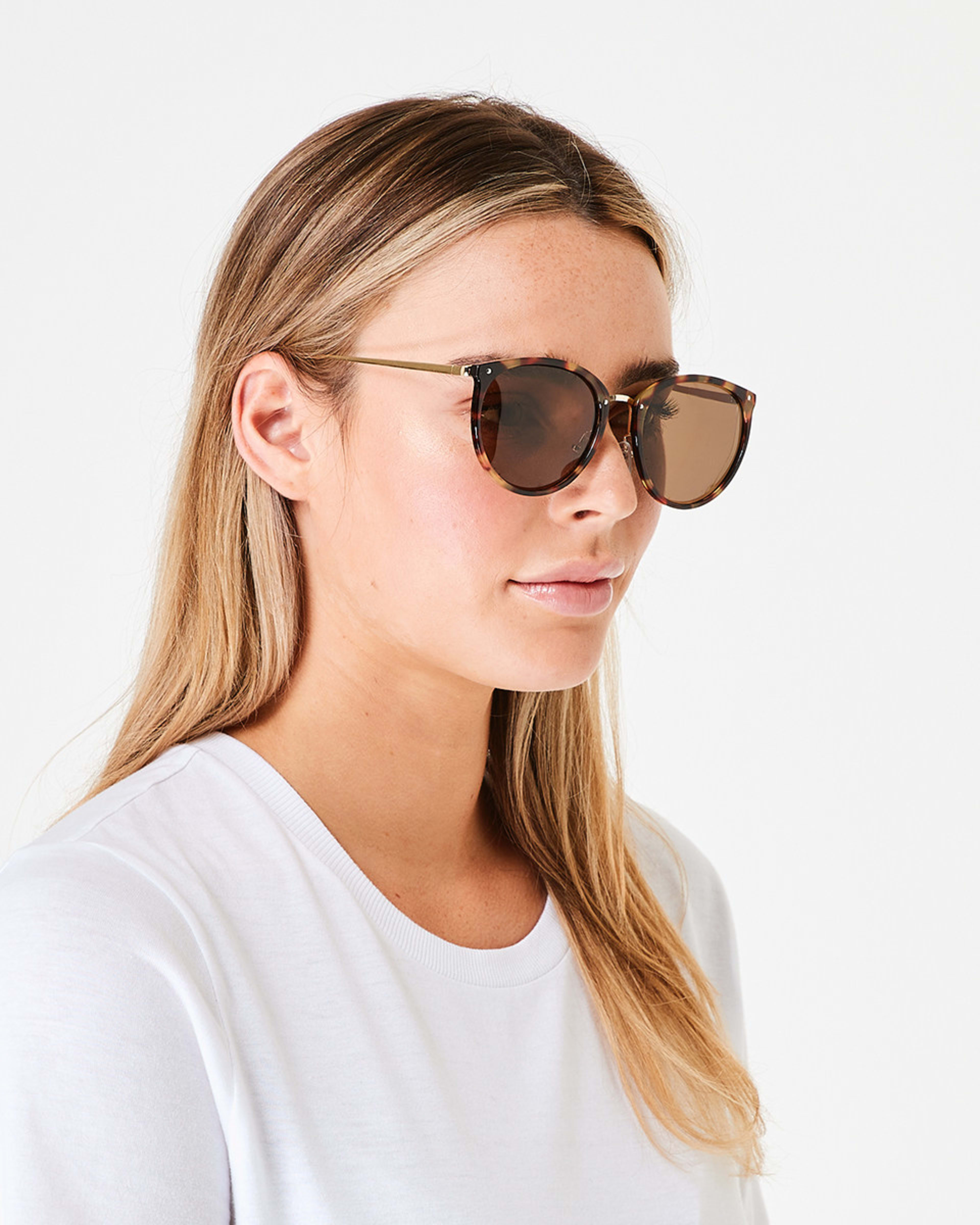 7 Thin Frame Cat Eye Sunglasses Tort, 7 of 7