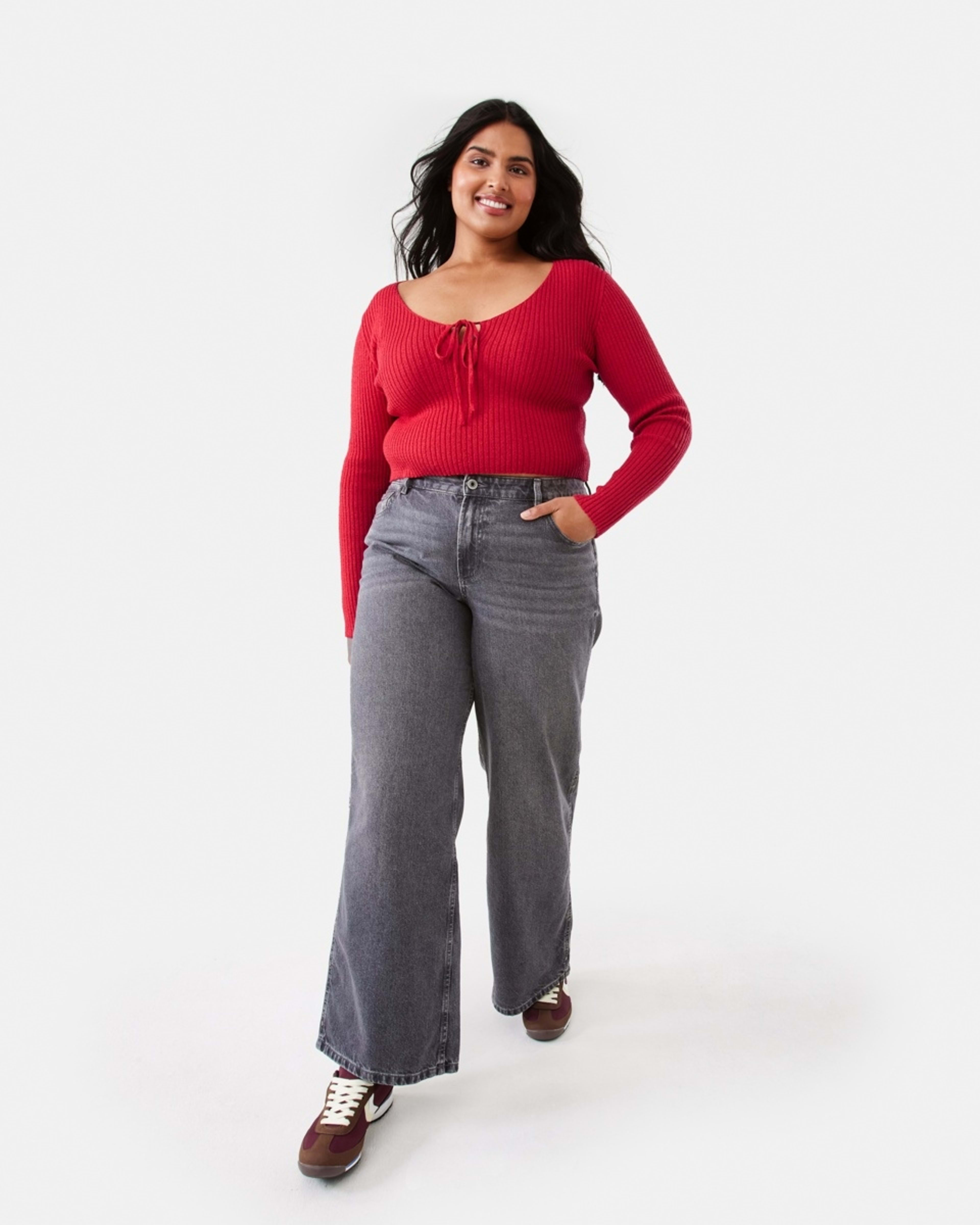 4 Lace Up Crop Jumper Strawberry, 4 of 8
