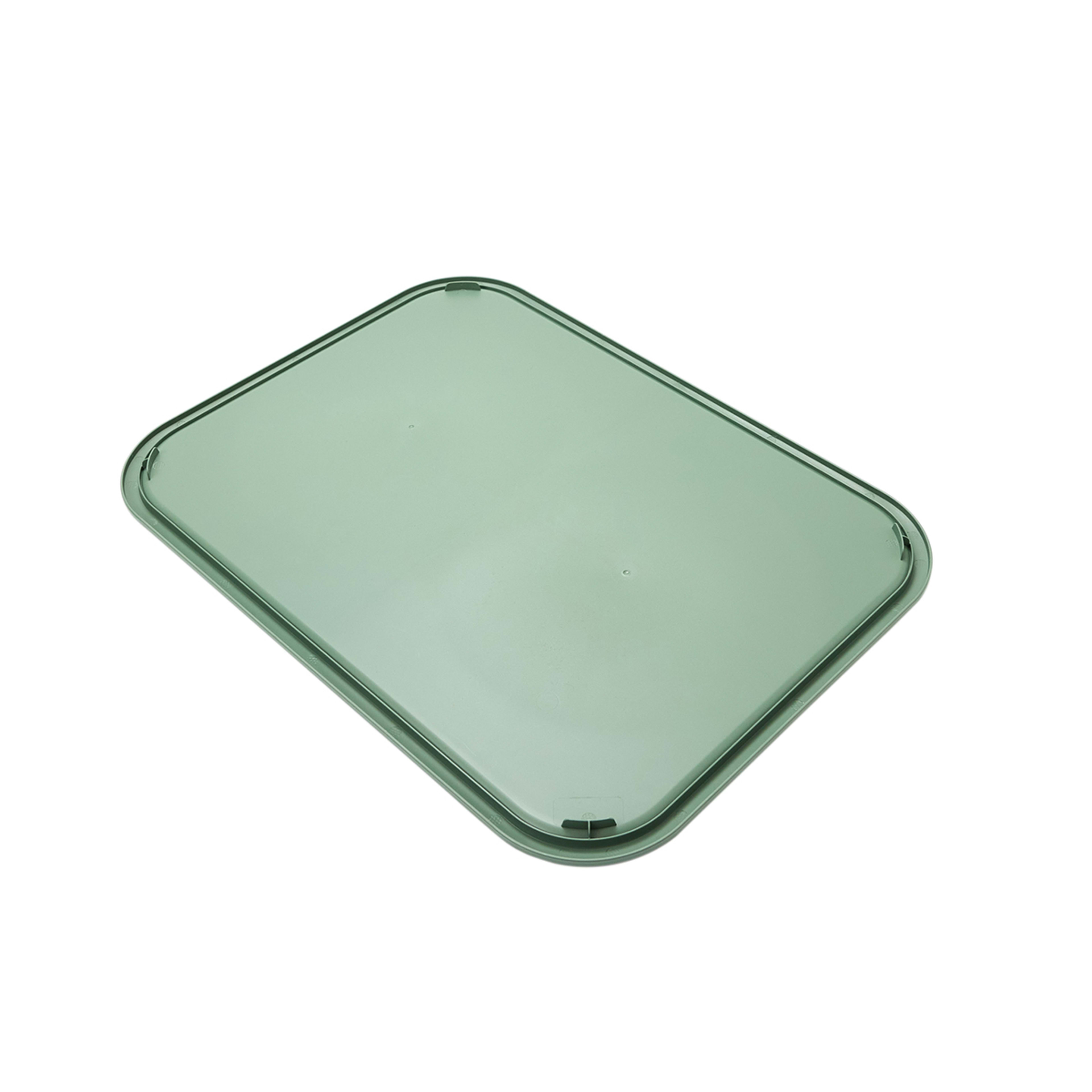 8 45L Rectangle Trellis Basket with Lid - Green, 8 of 8
