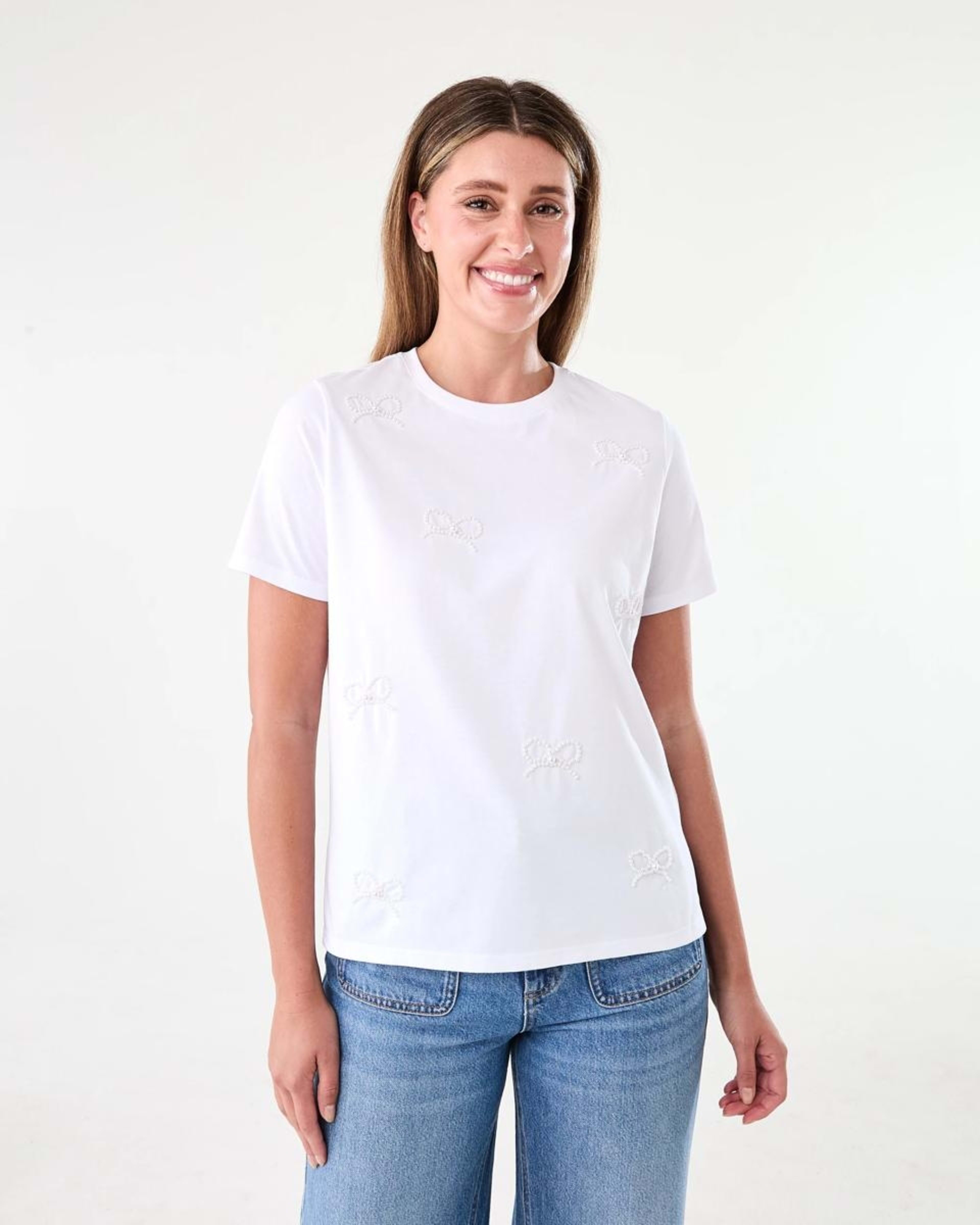 1 Short Sleeve Embellished Top Bows, 1 of 7