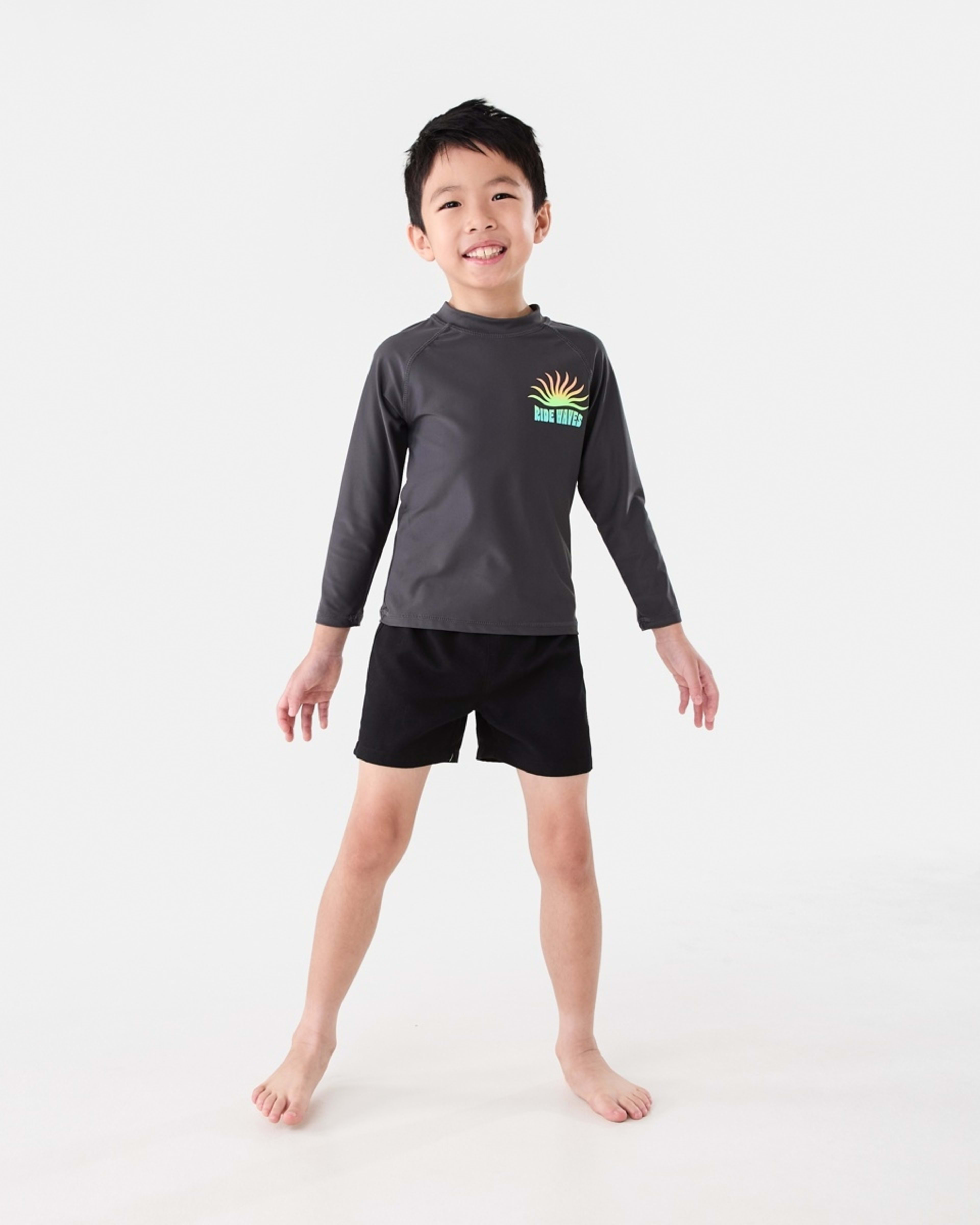 4 Plain Boardshorts BLACK, 4 of 5