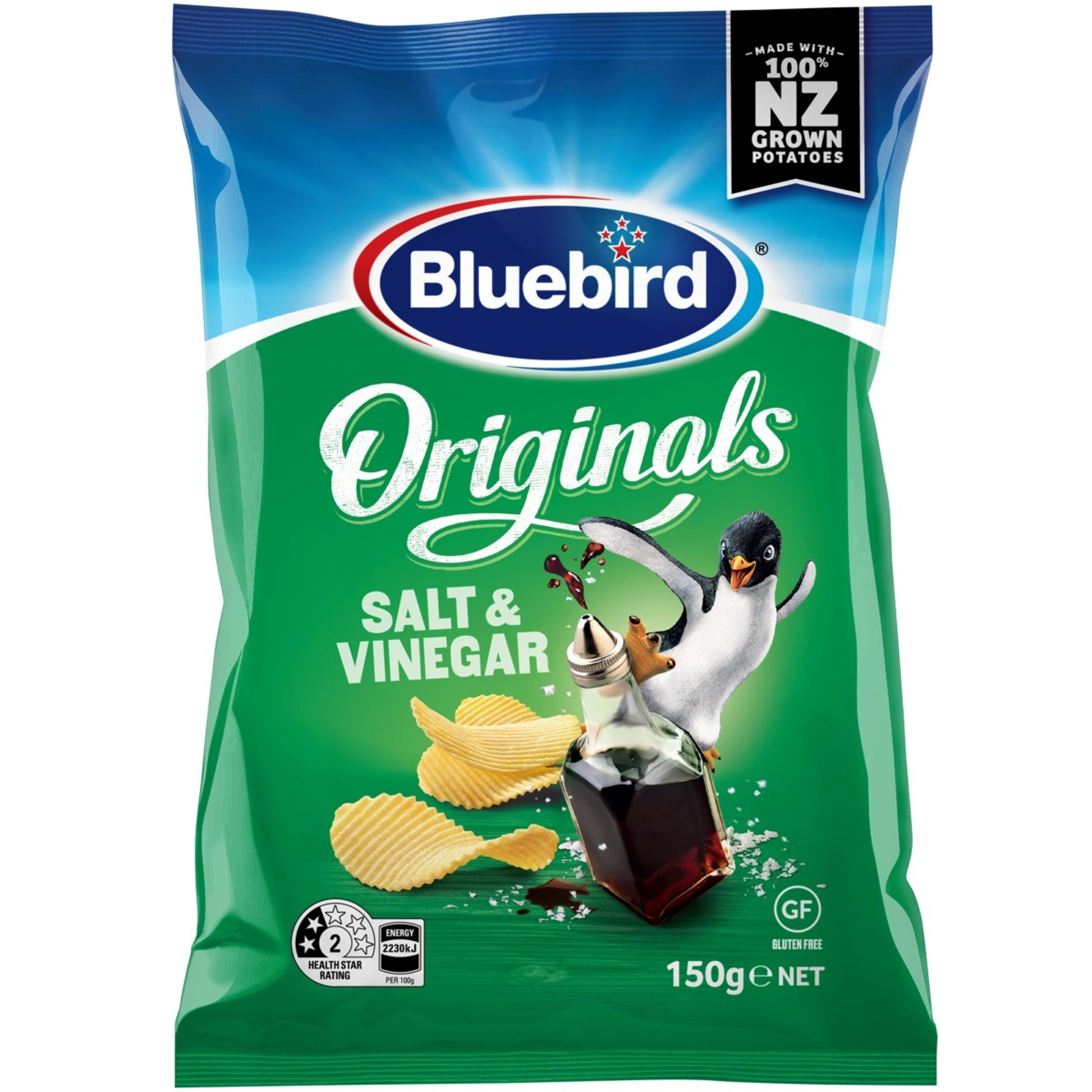 1 Bluebird Originals Salt and Vinegar Chips 150g