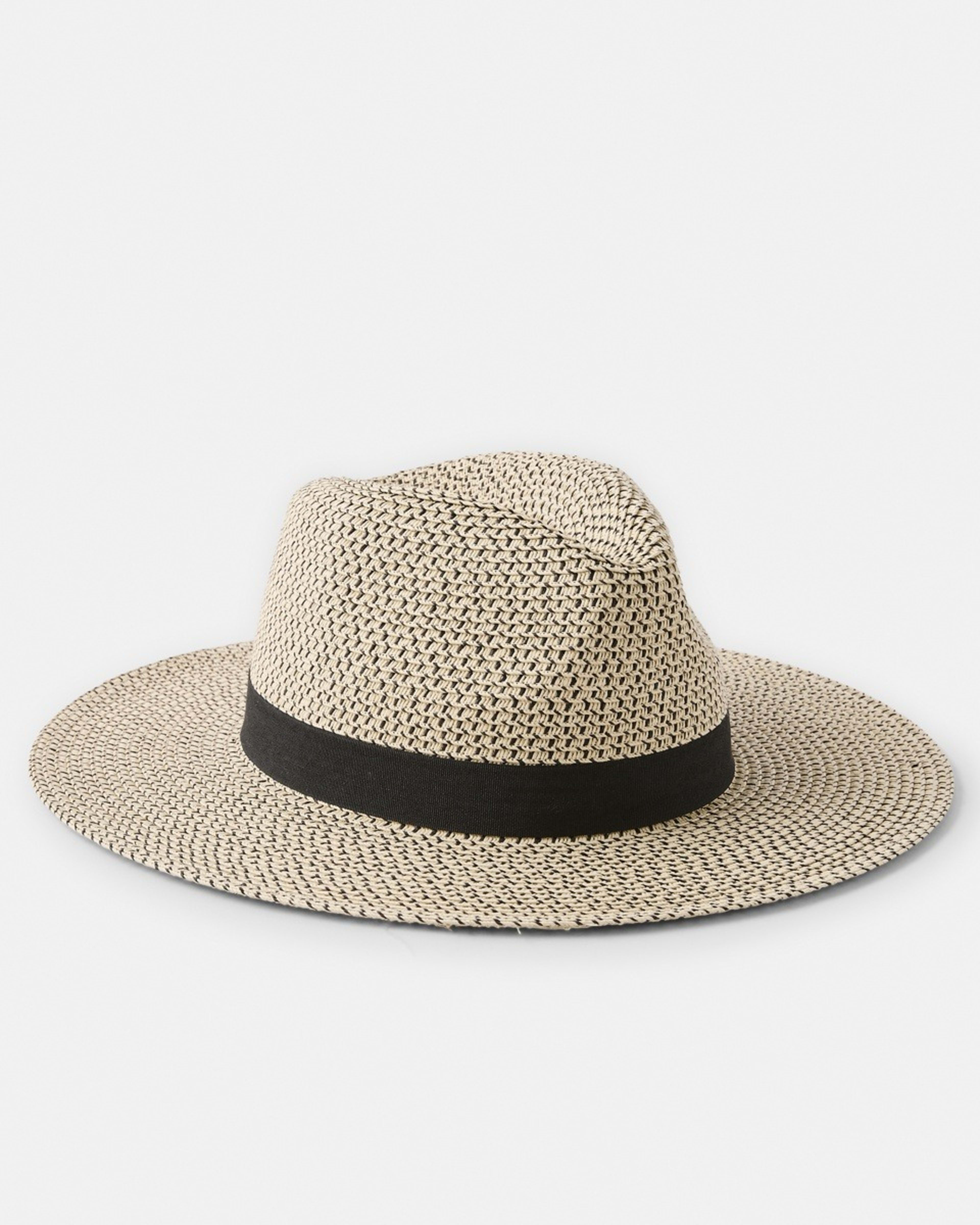1 Melange Fedora Hat Natural