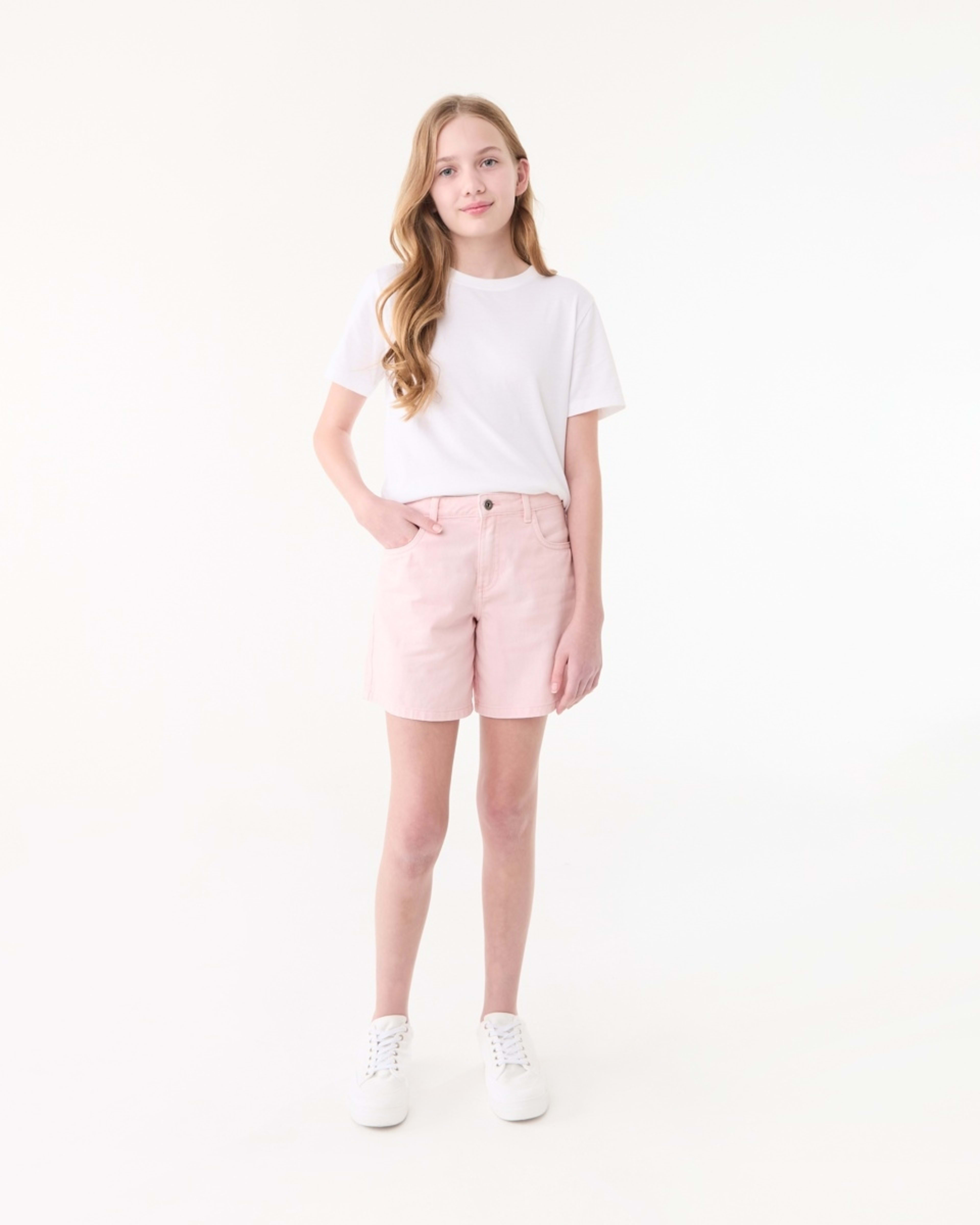 5 Relaxed Denim Shorts LIGHT PINK WASH, 5 of 6