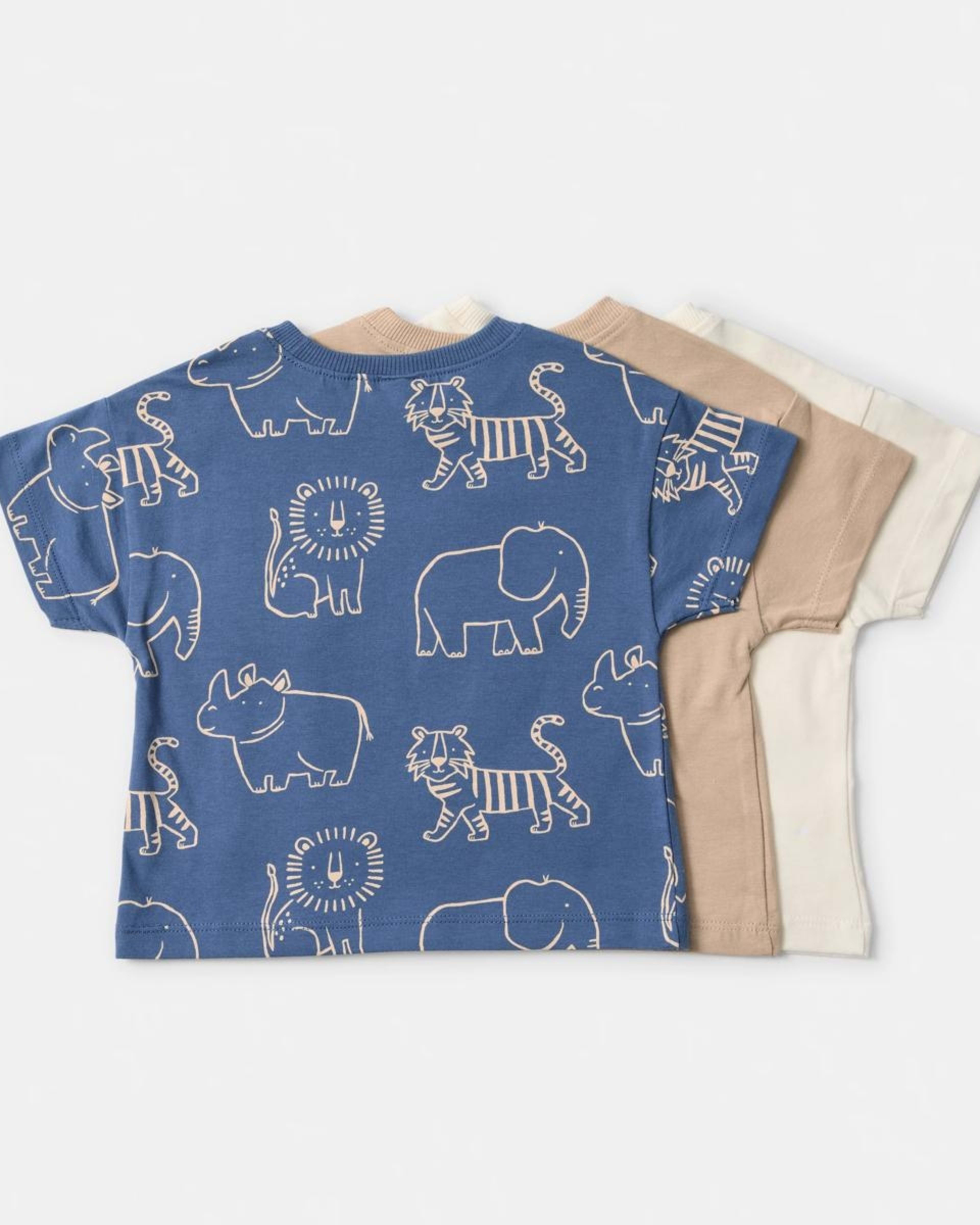 2 3 Pack Short Sleeve T-shirt BROWN LION, 2 of 8