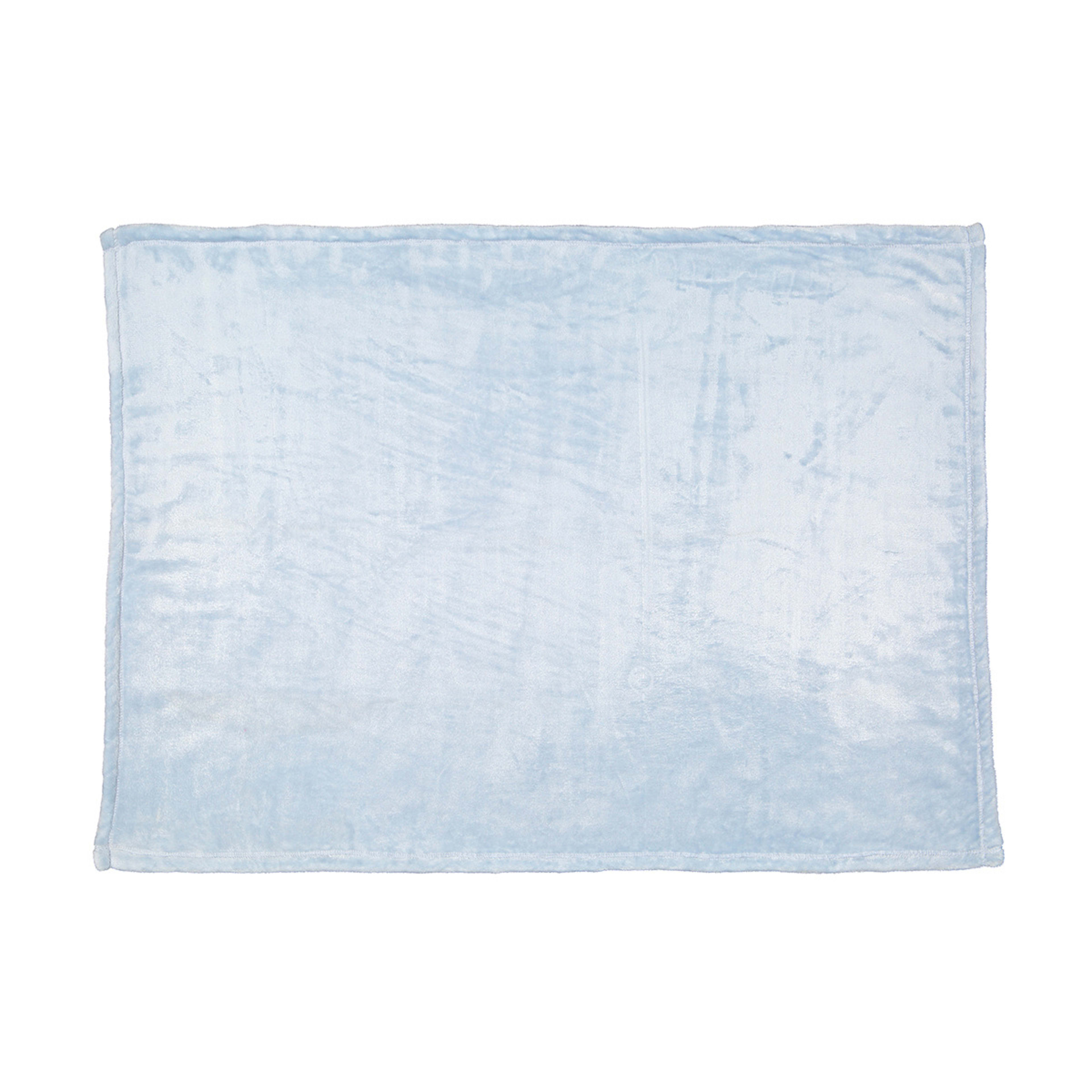 Coral Fleece Throw Blue Kmart