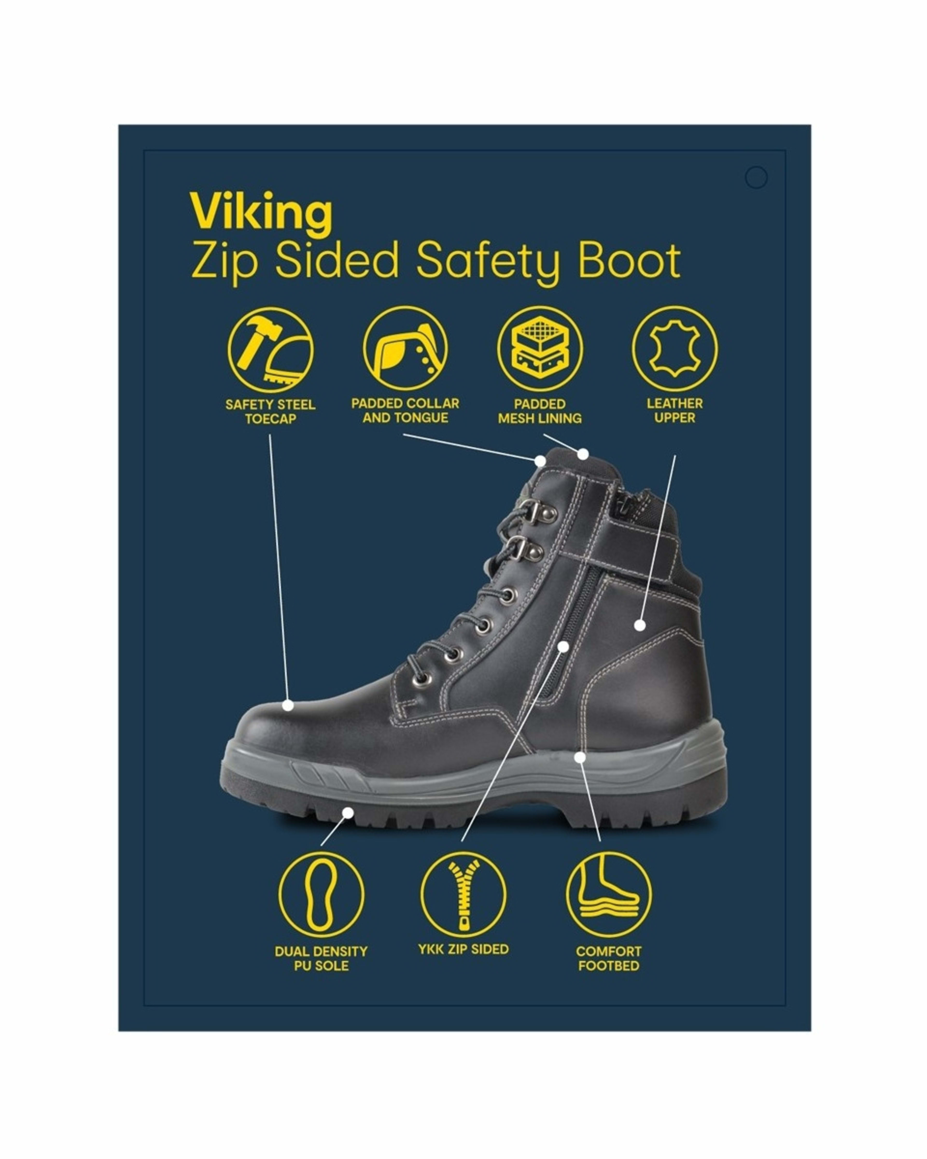 Side Zip Viking Work Boots Kmart
