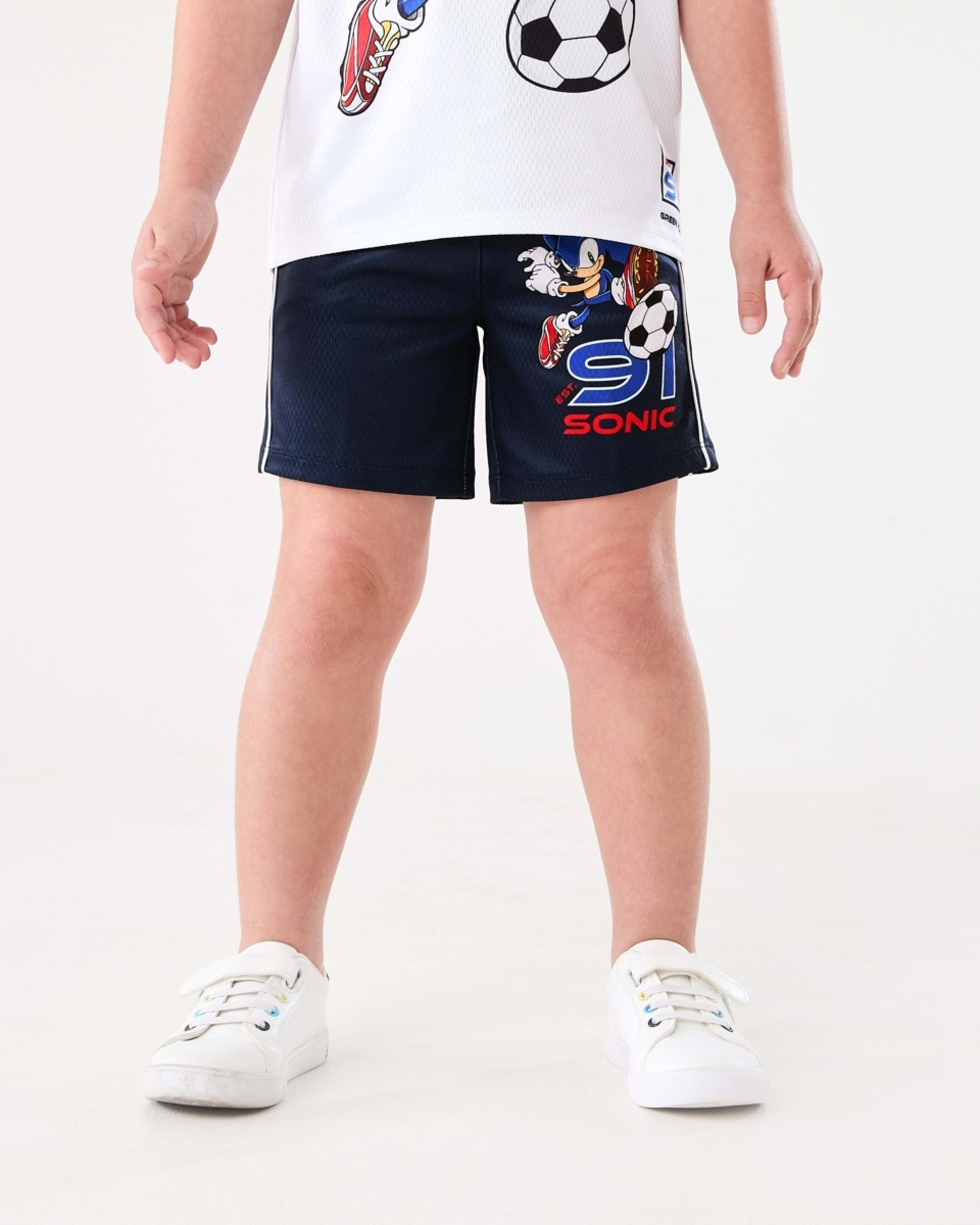 1 Sonic License Mesh Shorts SONIC PLAYS SOCCER 91, 1 of 7