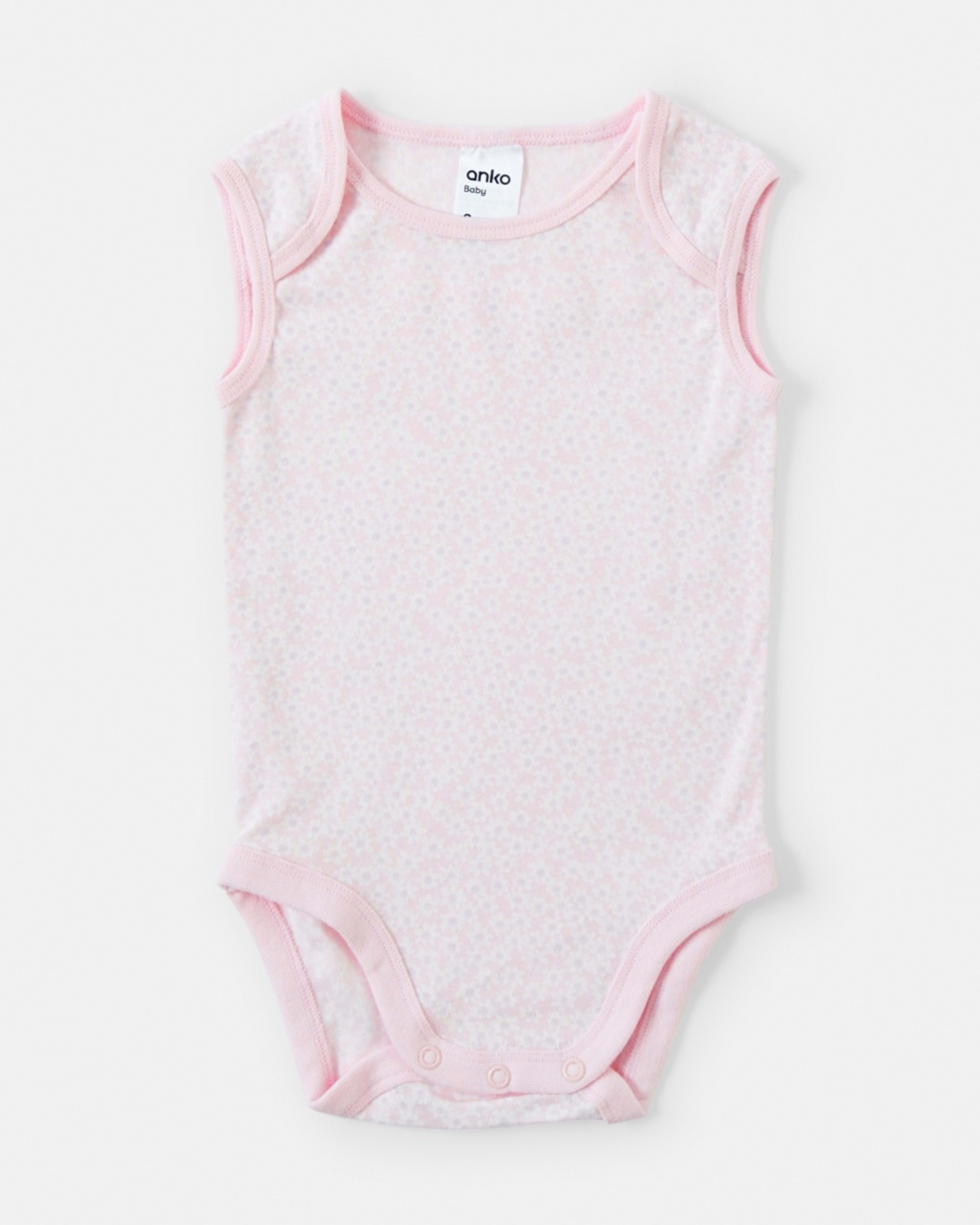 5 5 Pack Sleeveless Bodysuits Floral, 5 of 10