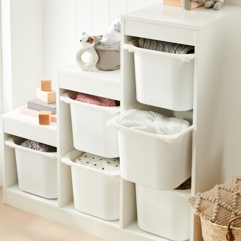Tiered Unit 6 Tubs White Kmart