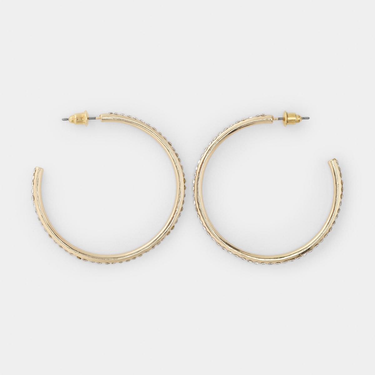 gold sparkle hoop earrings