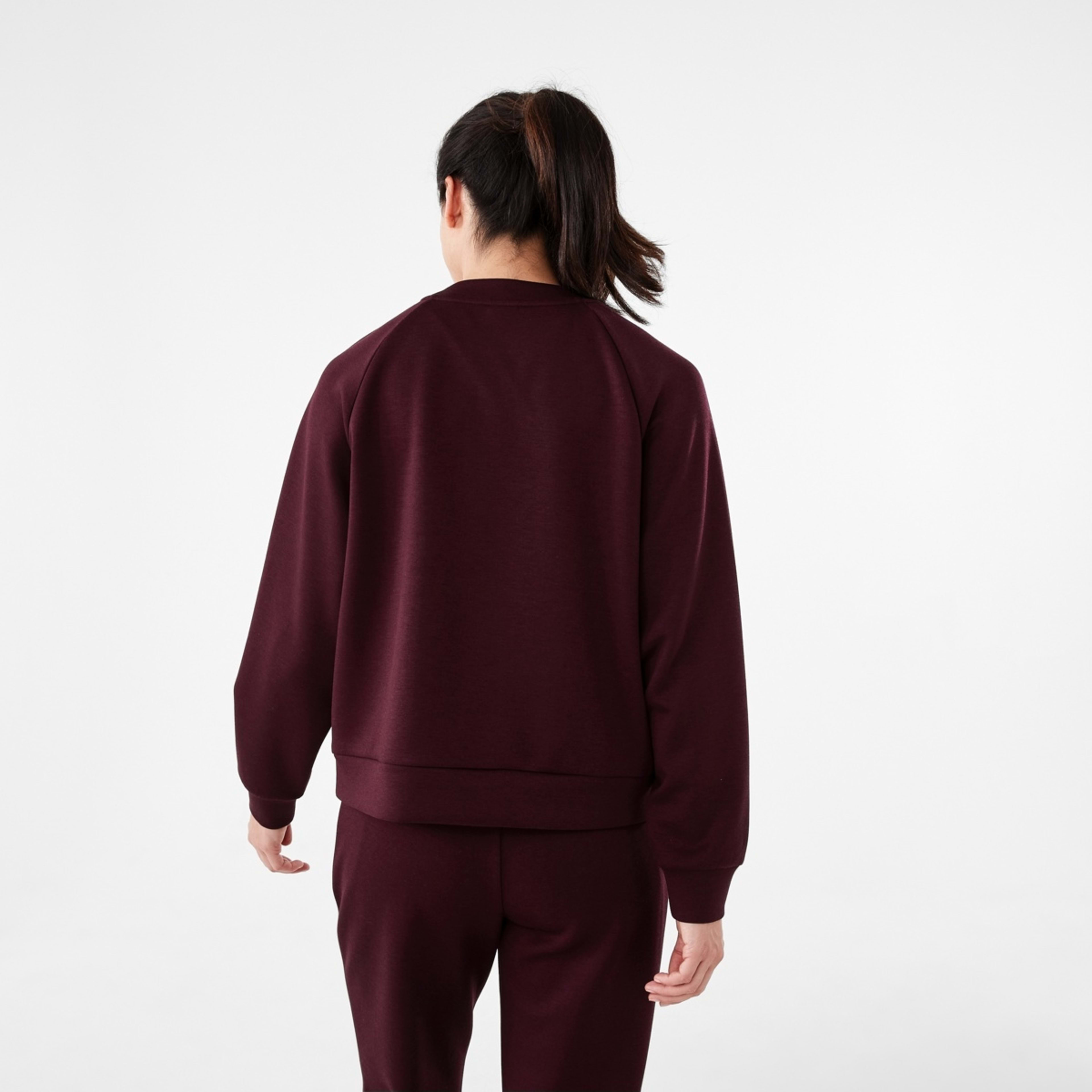 3 Everlast Womens Scuba Raglan Crew Neck Sweatshirt Everlast Cherry Red, 3 of 6
