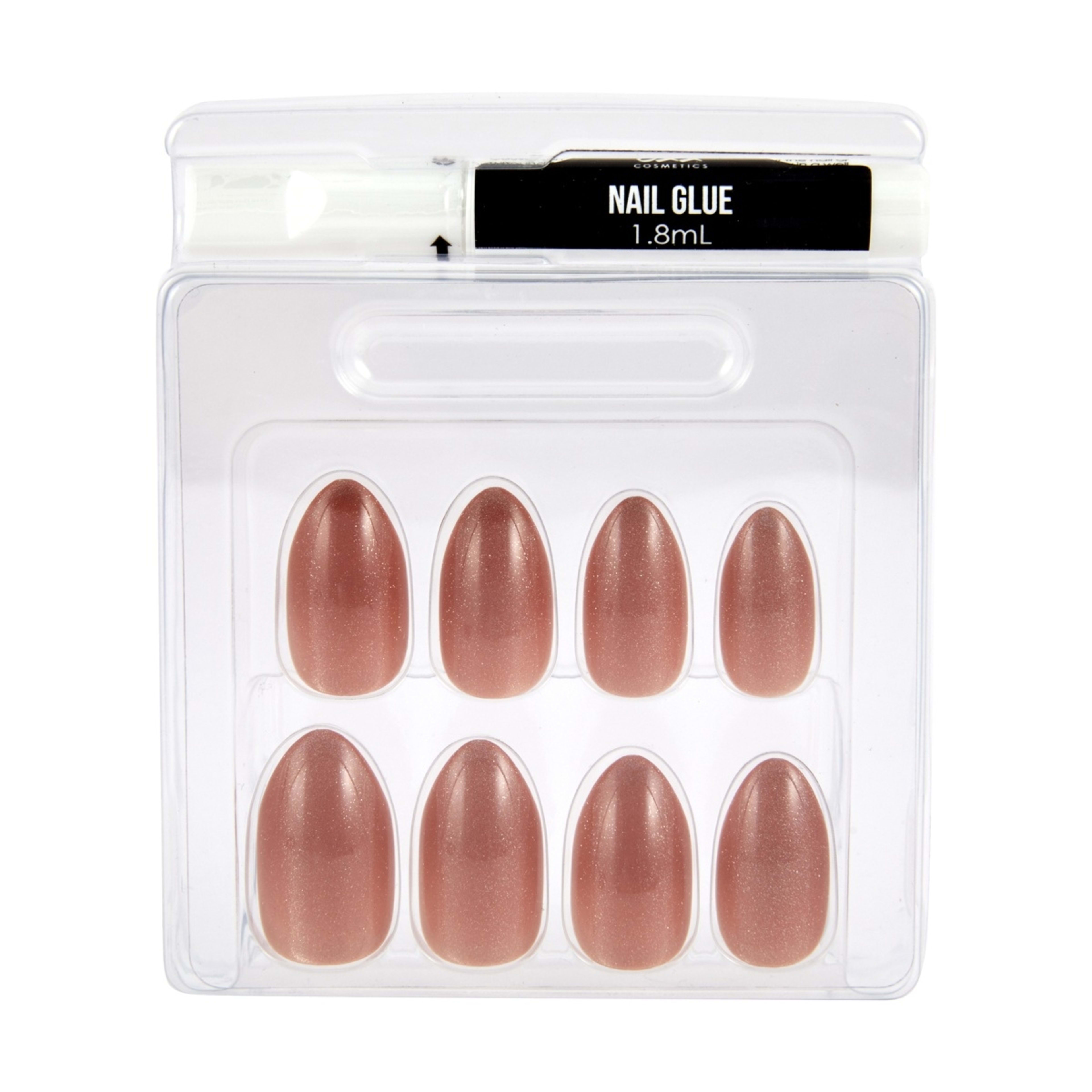 3 OXX Cosmetics 24 Pack Artificial Nails with Adhesive - Almond Shape, Brown, 3 of 5