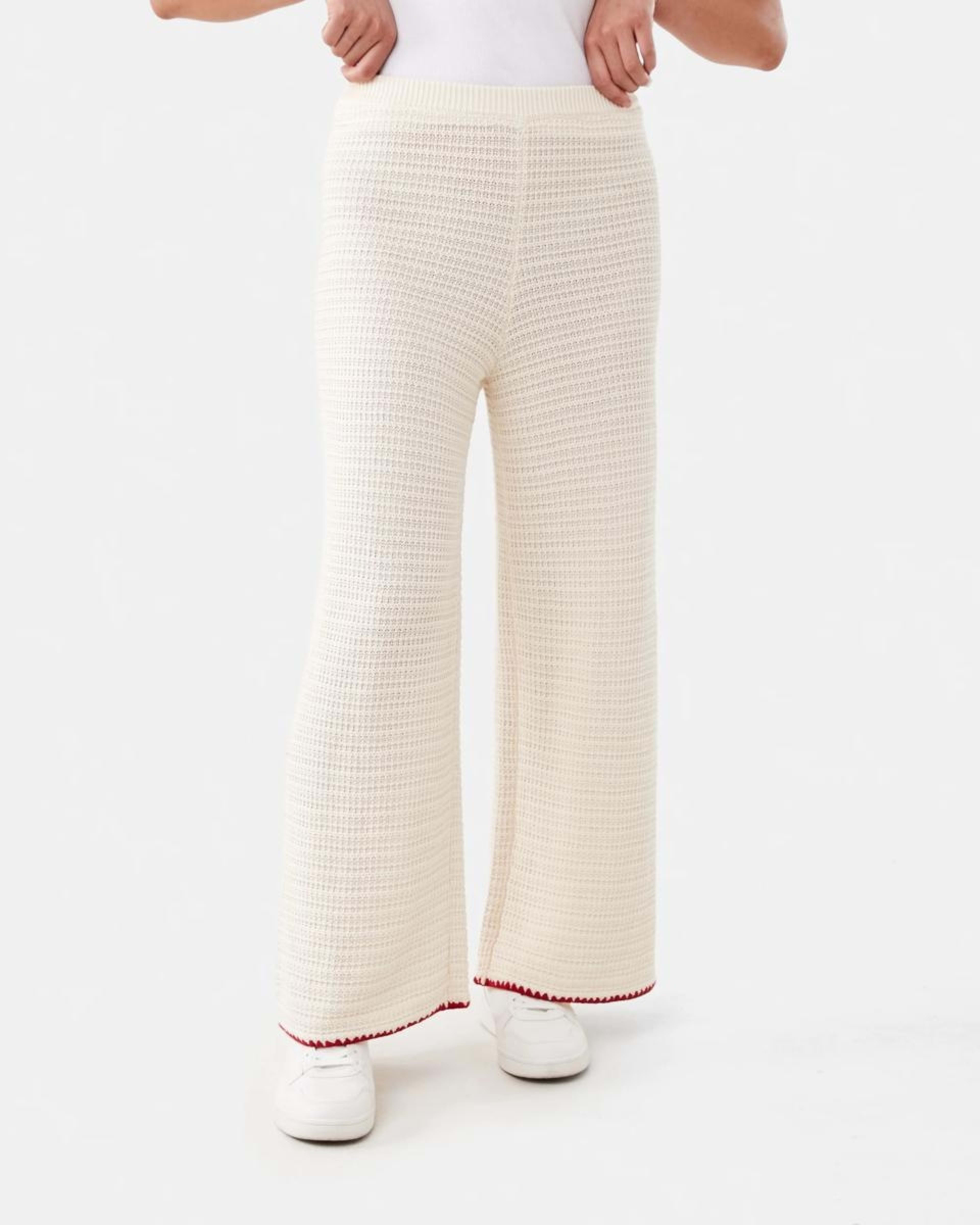 1 Crochet Trim Pants Ecru, 1 of 5