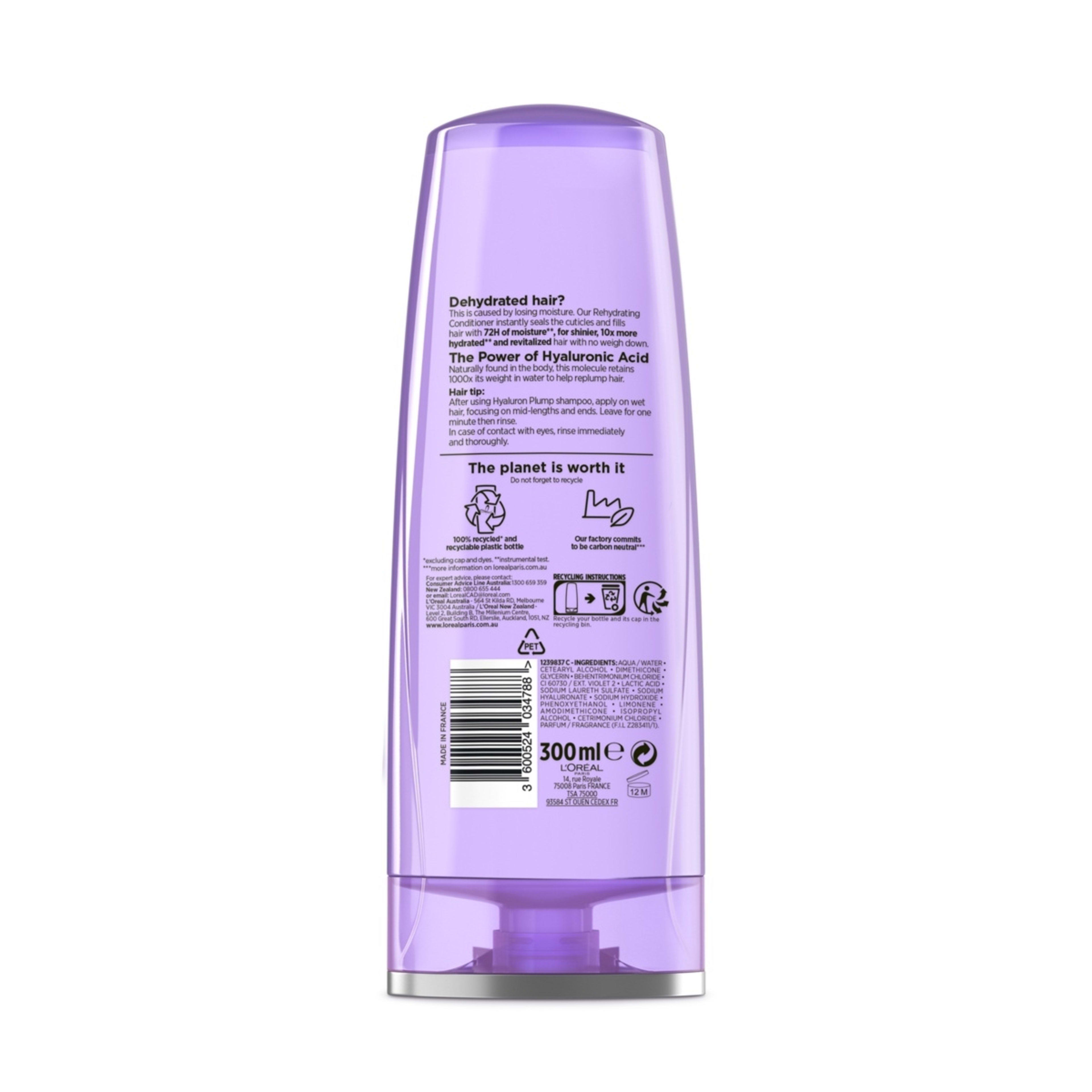 3 L'Oreal Paris Elvive Hyaluron Plump Moisture Sealing Conditioner 300ml - Hyaluronic Acid, 3 of 9