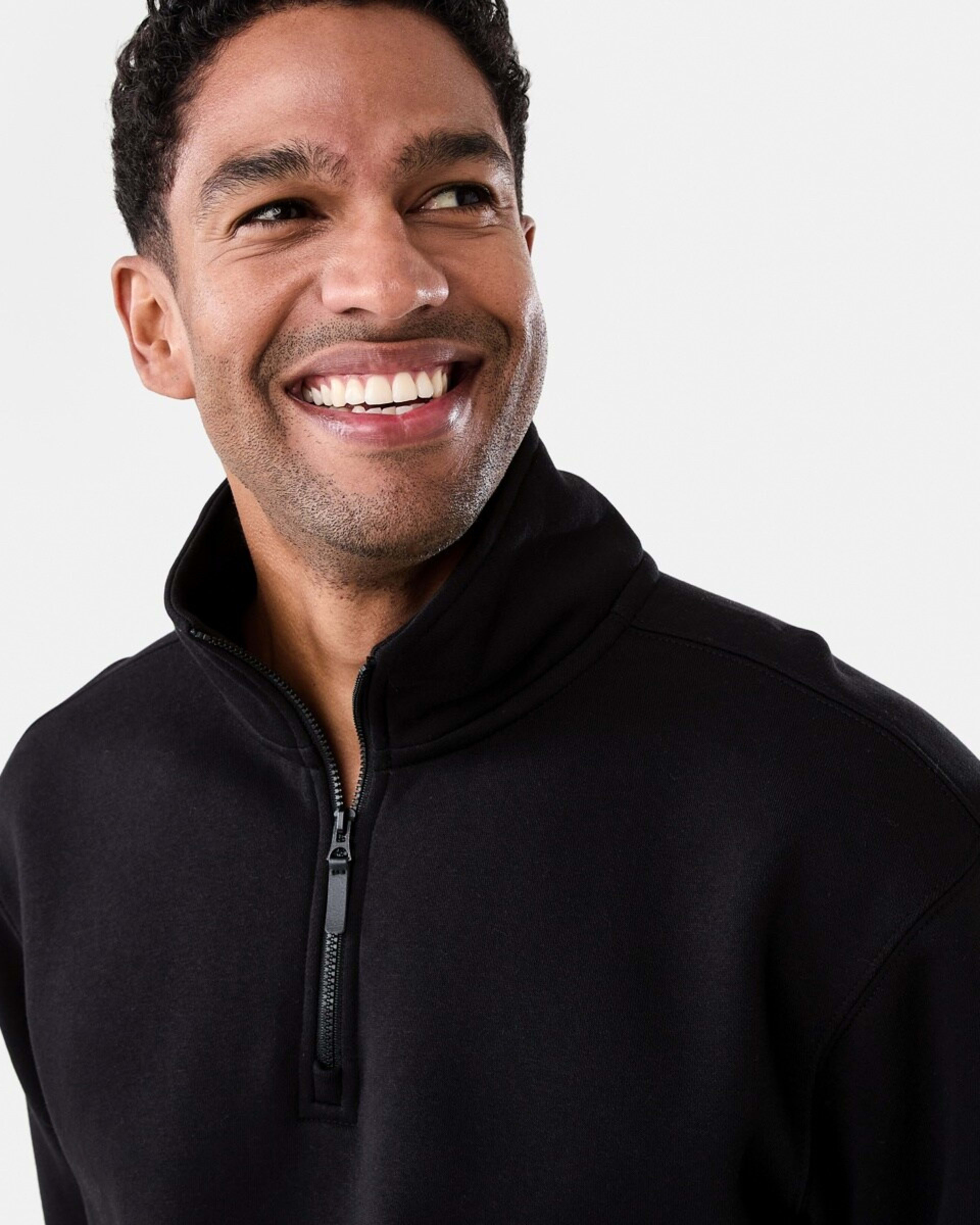 4 1/4 Zip Sweatshirt Black, 4 of 6