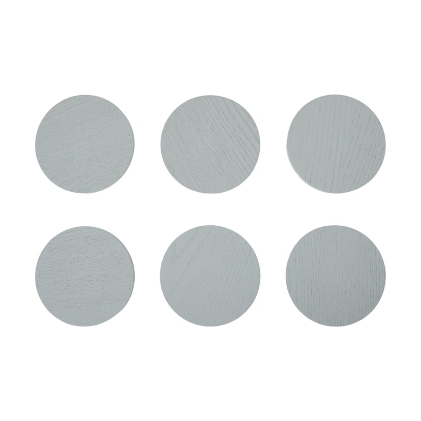 Set of 6 Grey Coasters Kmart