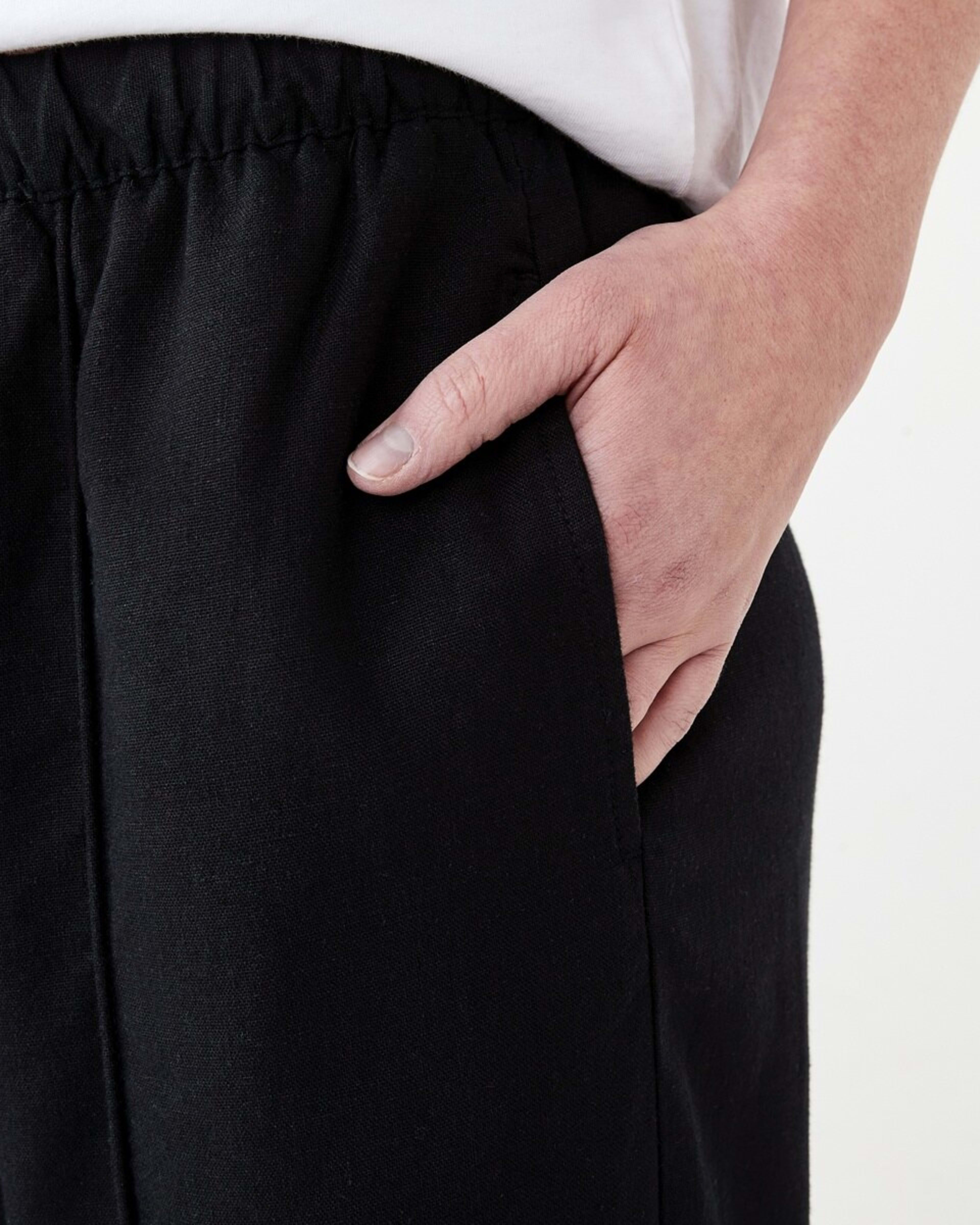 5 Textured Seam Front Pants BLACK, 5 of 5