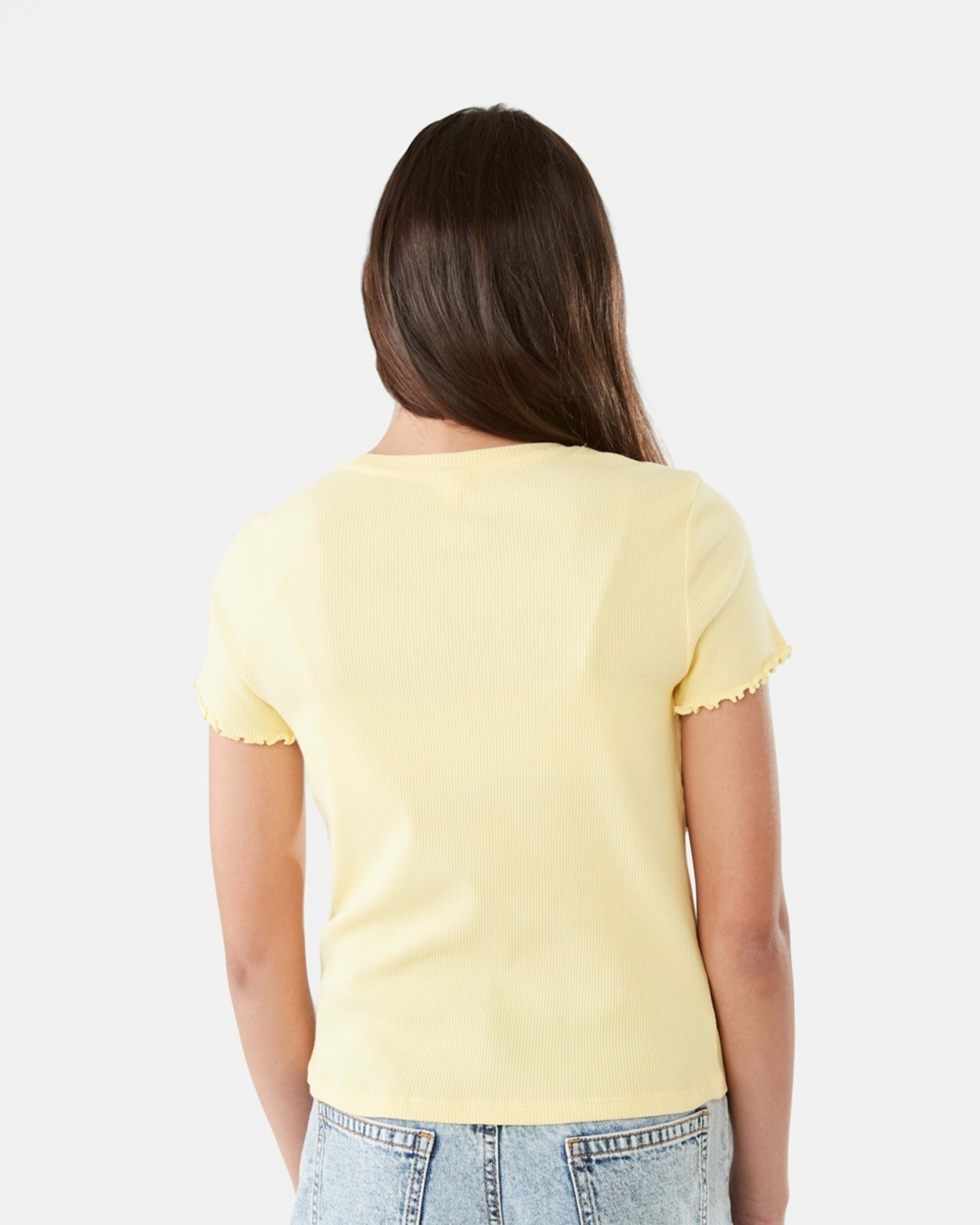 2 Short Sleeve Rib Top Merng Ylw, 2 of 9