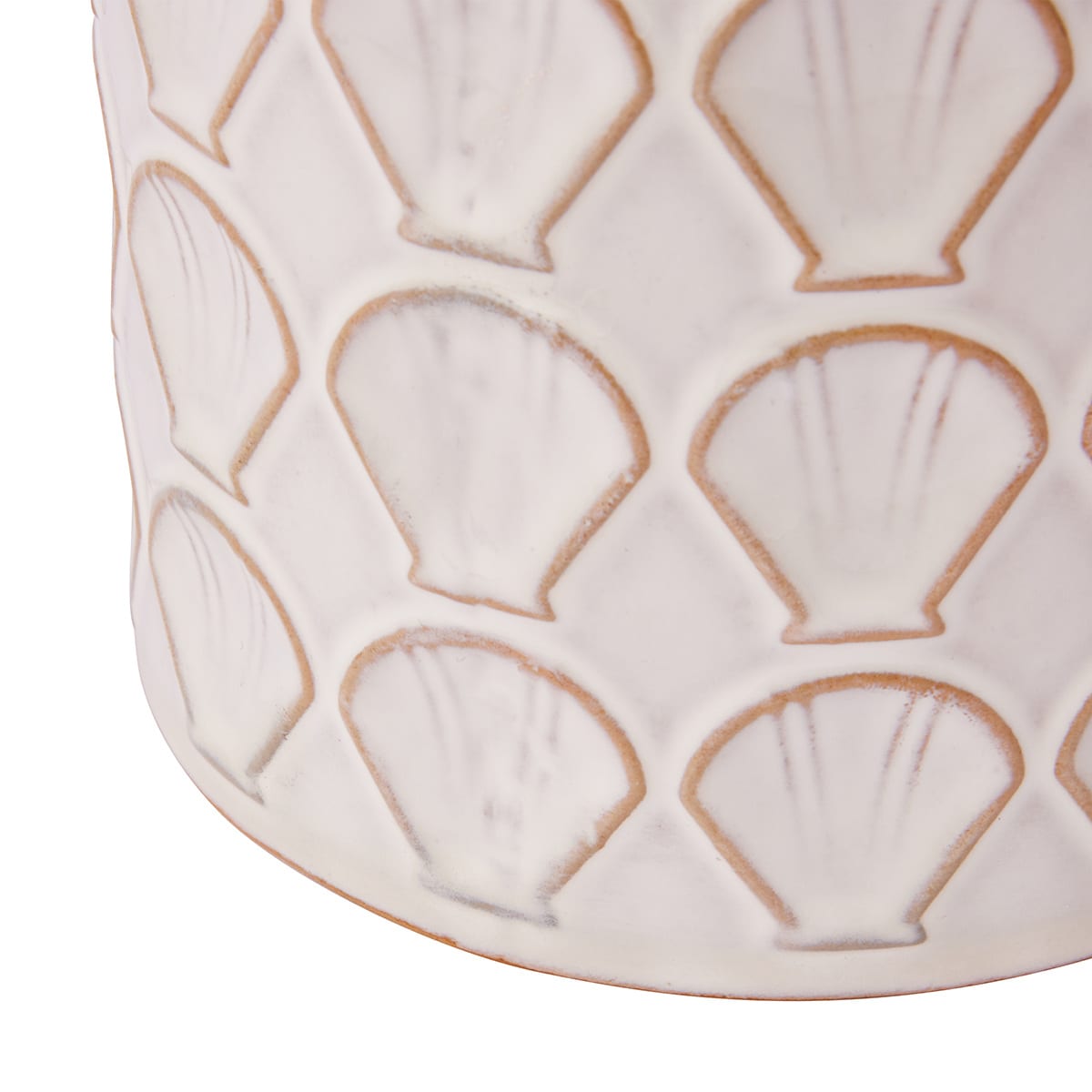 Ceramic Shell Embossed Vase Kmart