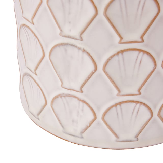 Ceramic Shell Embossed Vase Kmart