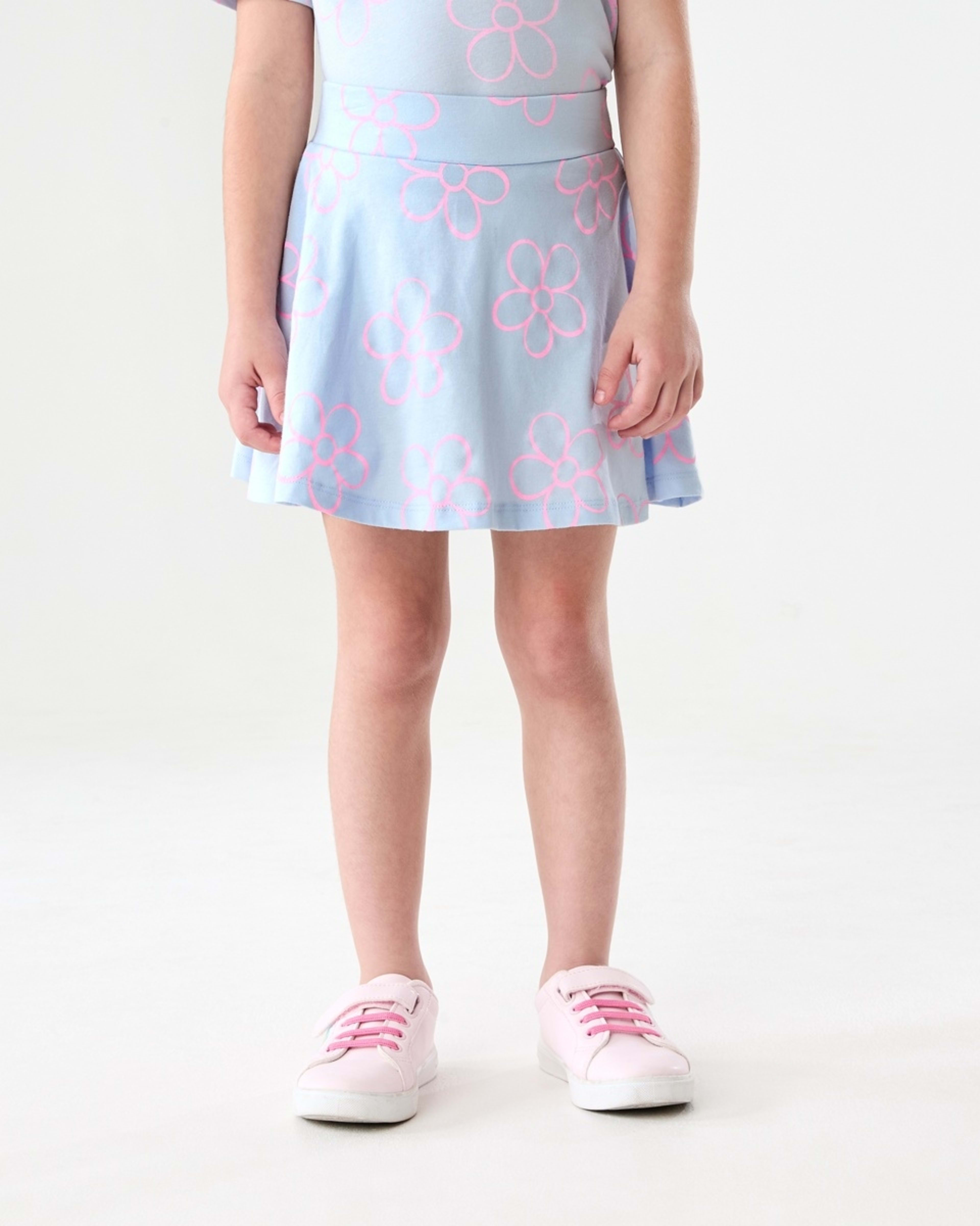 1 Knit Skort OUTLINED DAISY ICEMIST