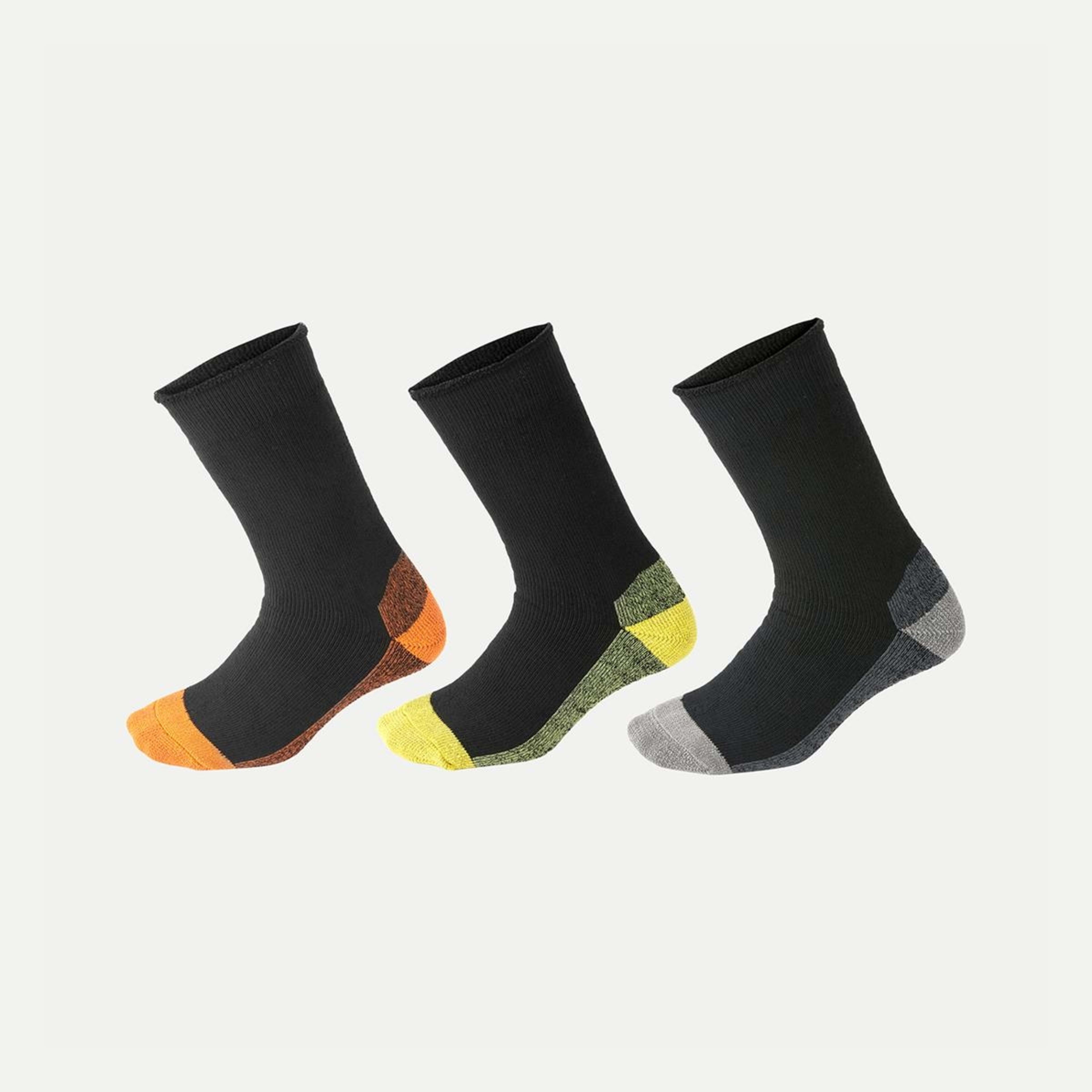 1 3 Pack Workwear Cotton Rich Socks Black, 1 of 3