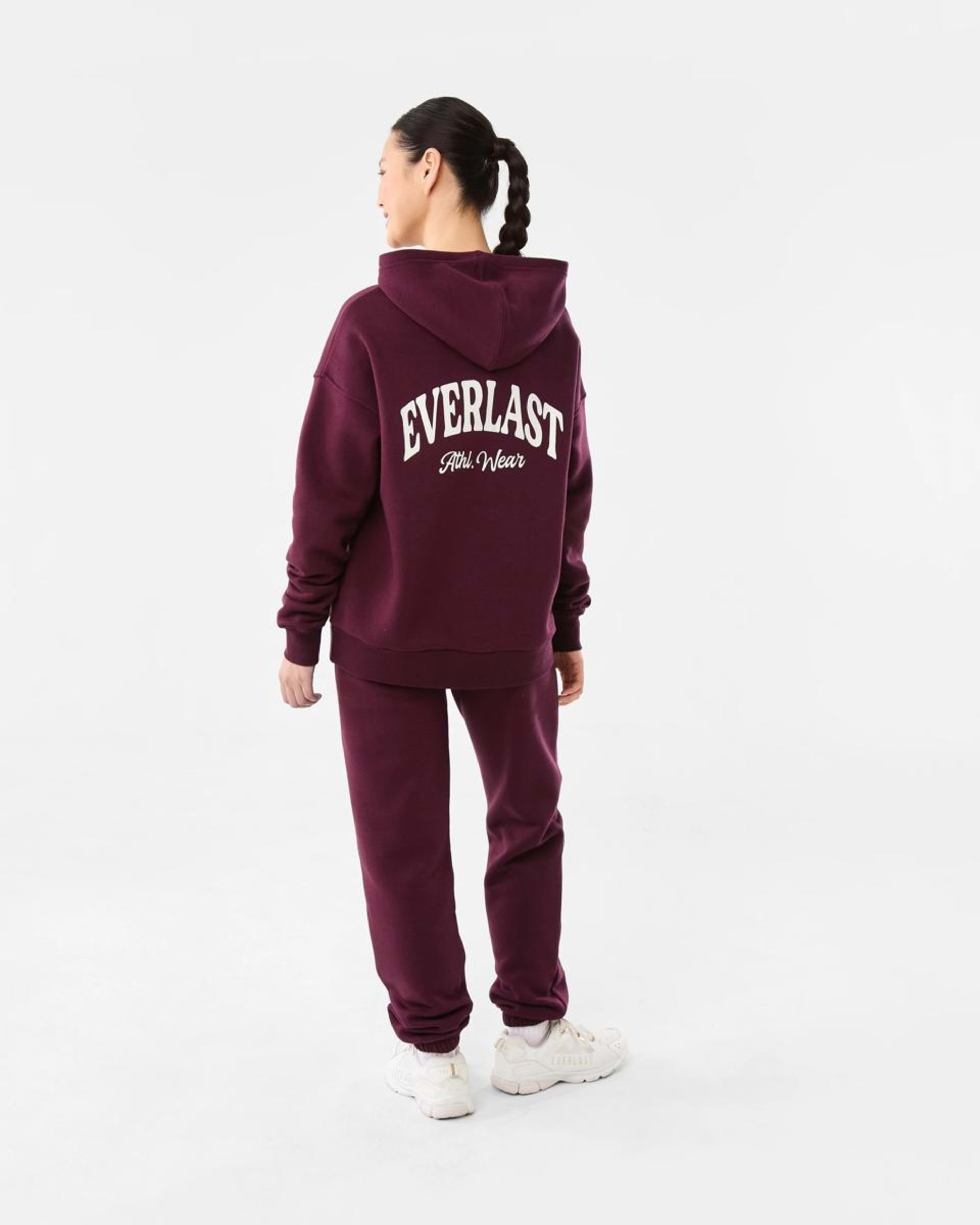 4 Everlast Womens Collegiate Oversized Hoodie EVERLAST VARSITY CHERRY, 4 of 9