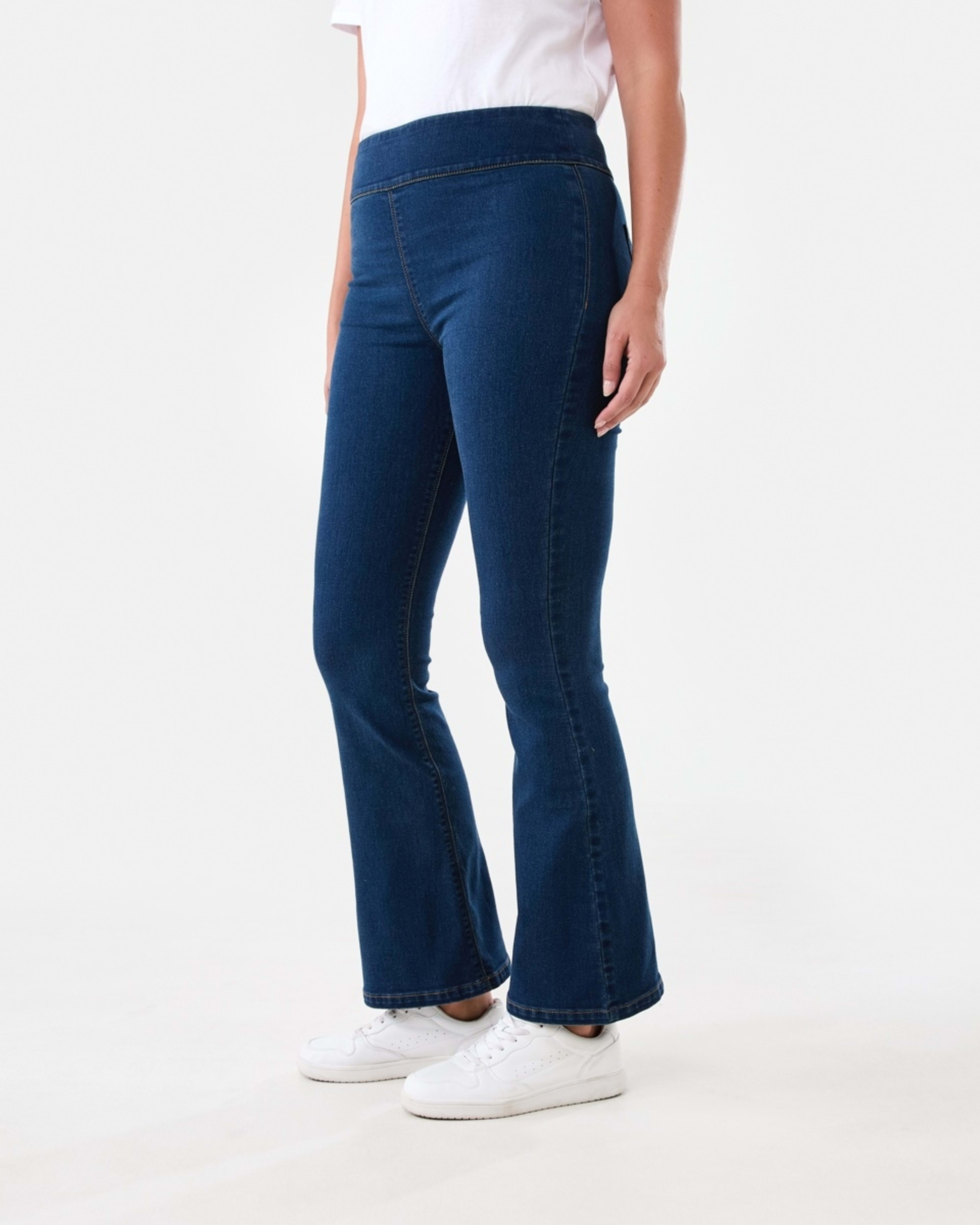 2 Flare Denim Jeggings DARK WASH, 2 of 4