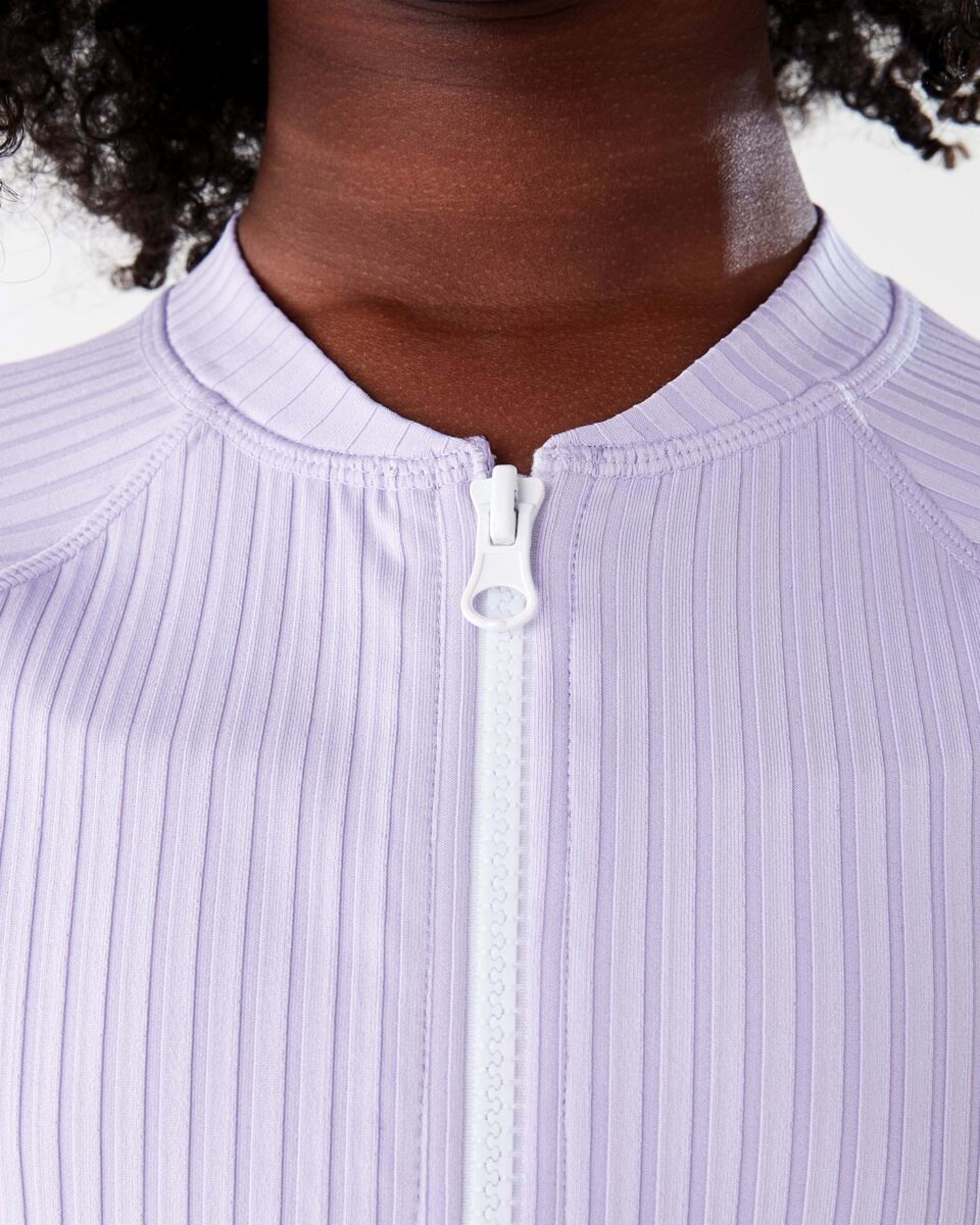 3 Long Sleeve One Piece With Contrast Bind PASTEL LILAC, 3 of 8
